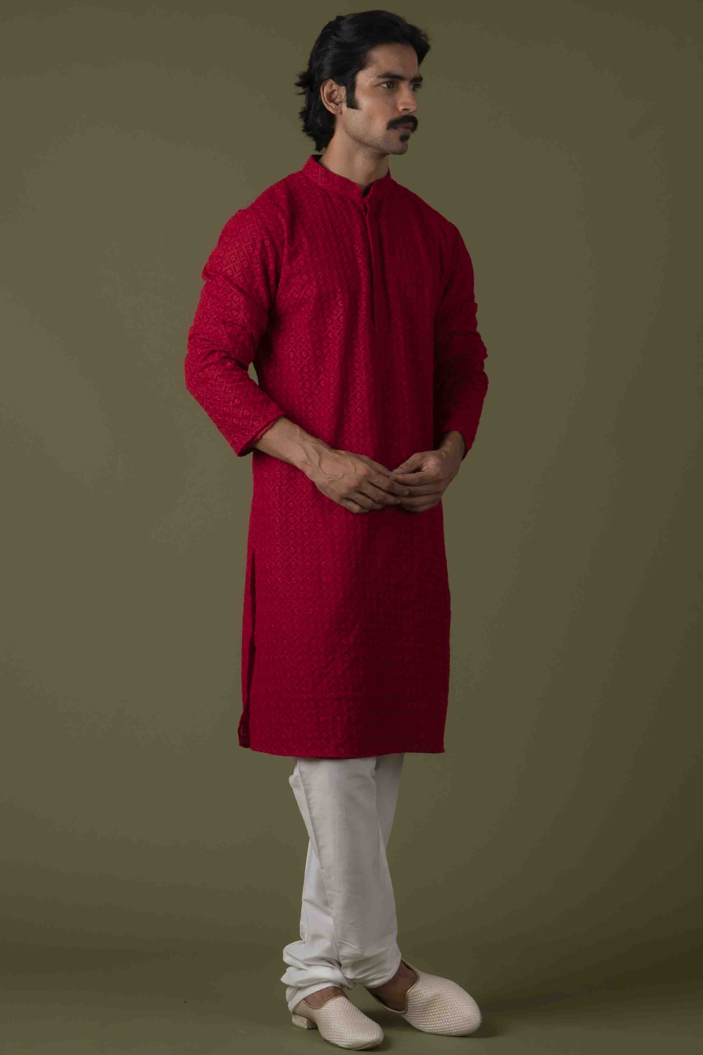 MLS CHIKANKARI KURTA PAJAMA