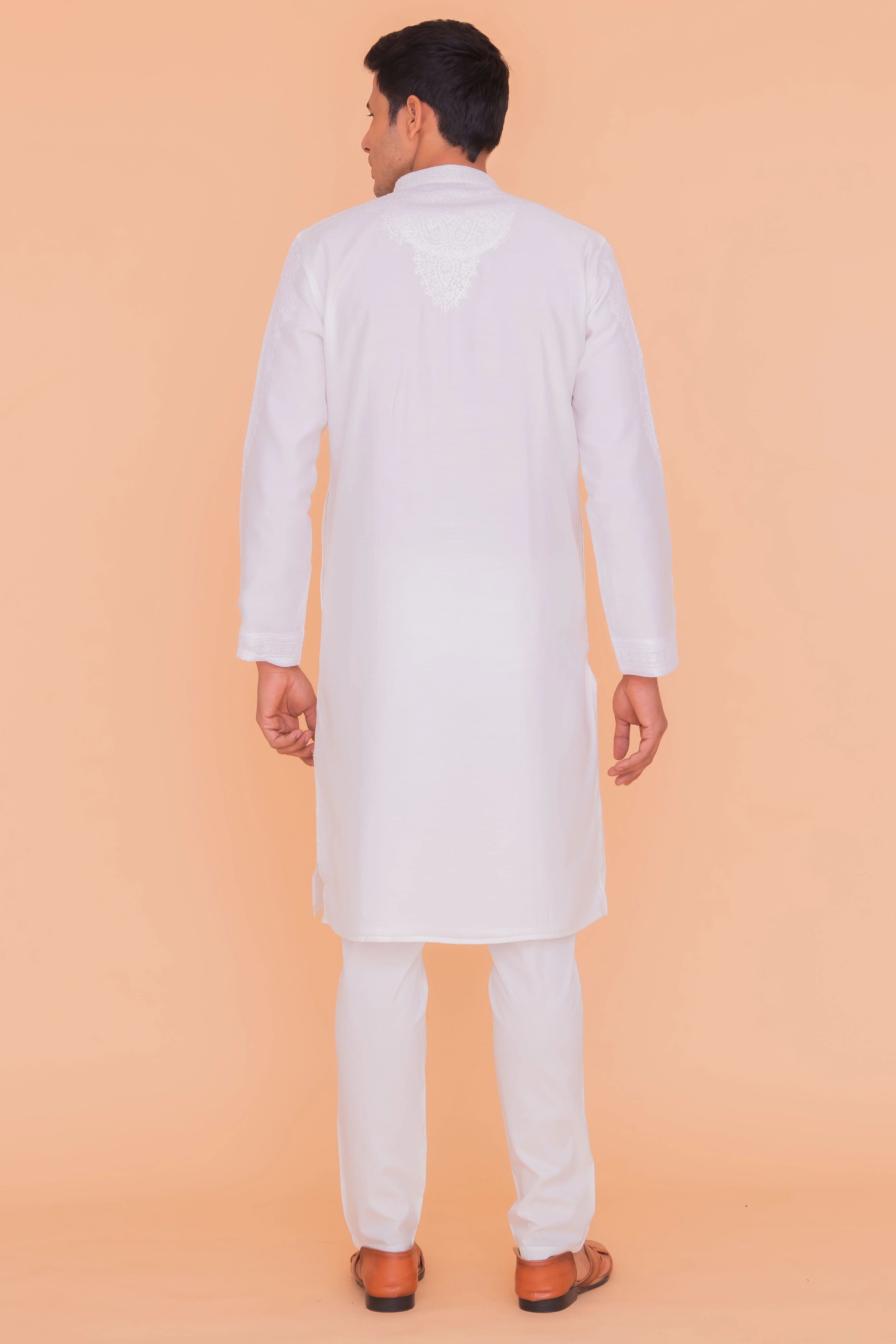 MLS EMBROIDERED KURTA PAJAMA