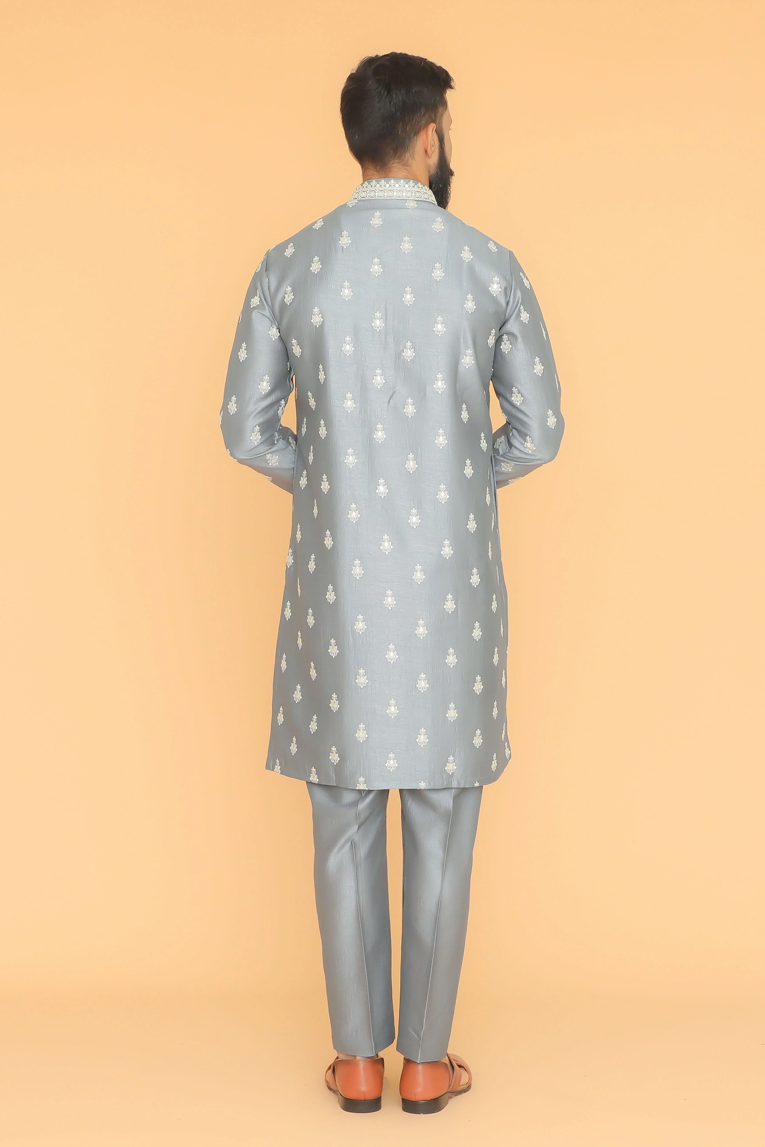 MLS EMBROIDERED KURTA PAJAMA