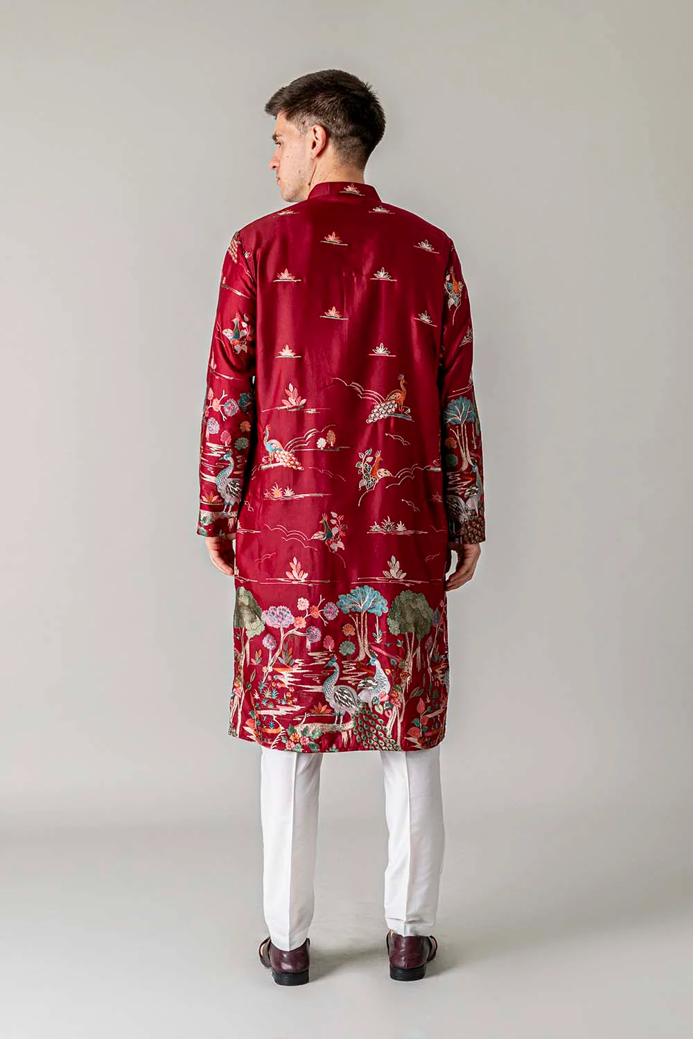 MLS EMBROIDERED KURTA PAJAMA
