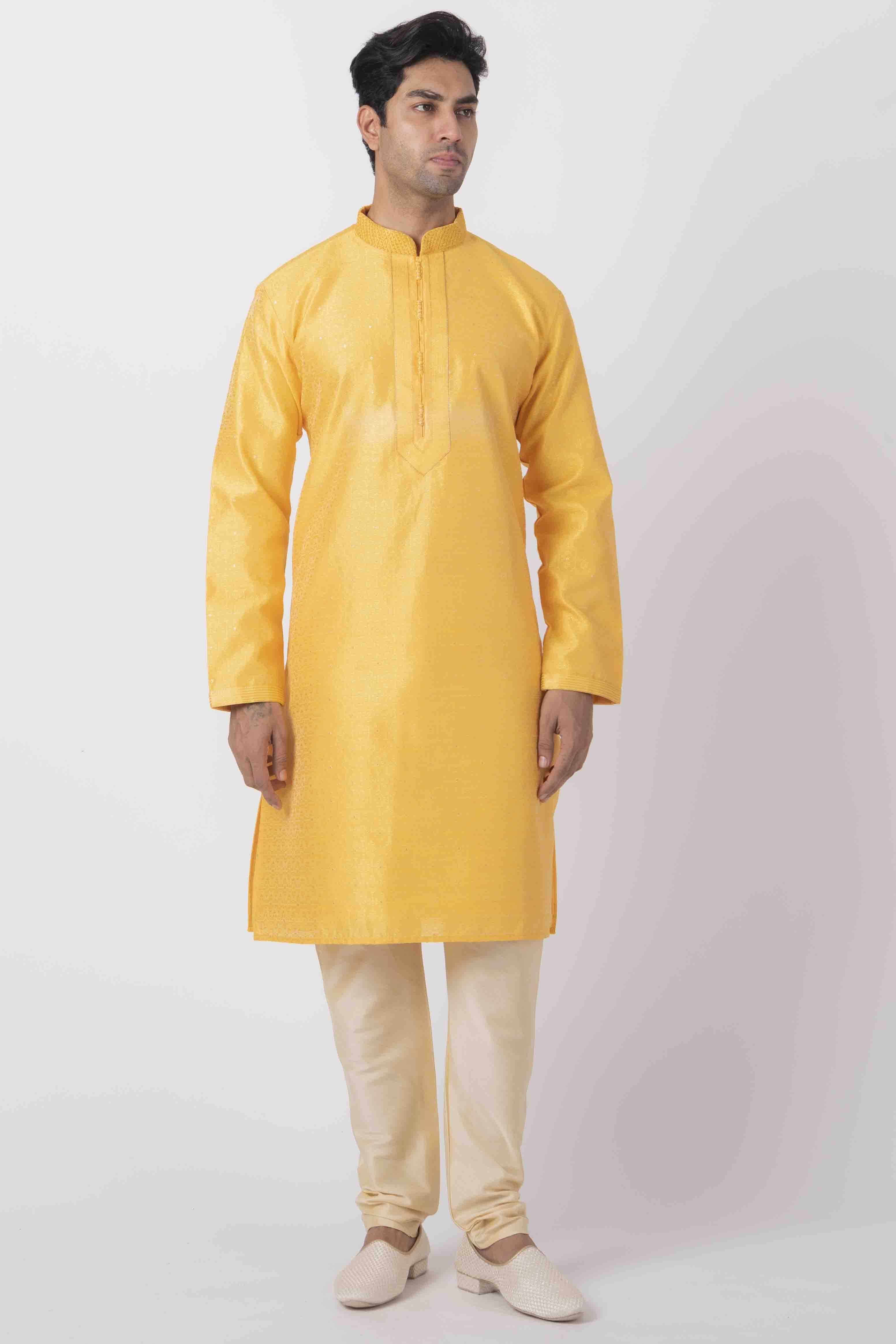 MLS ART SILK KURTA PAJAMA
