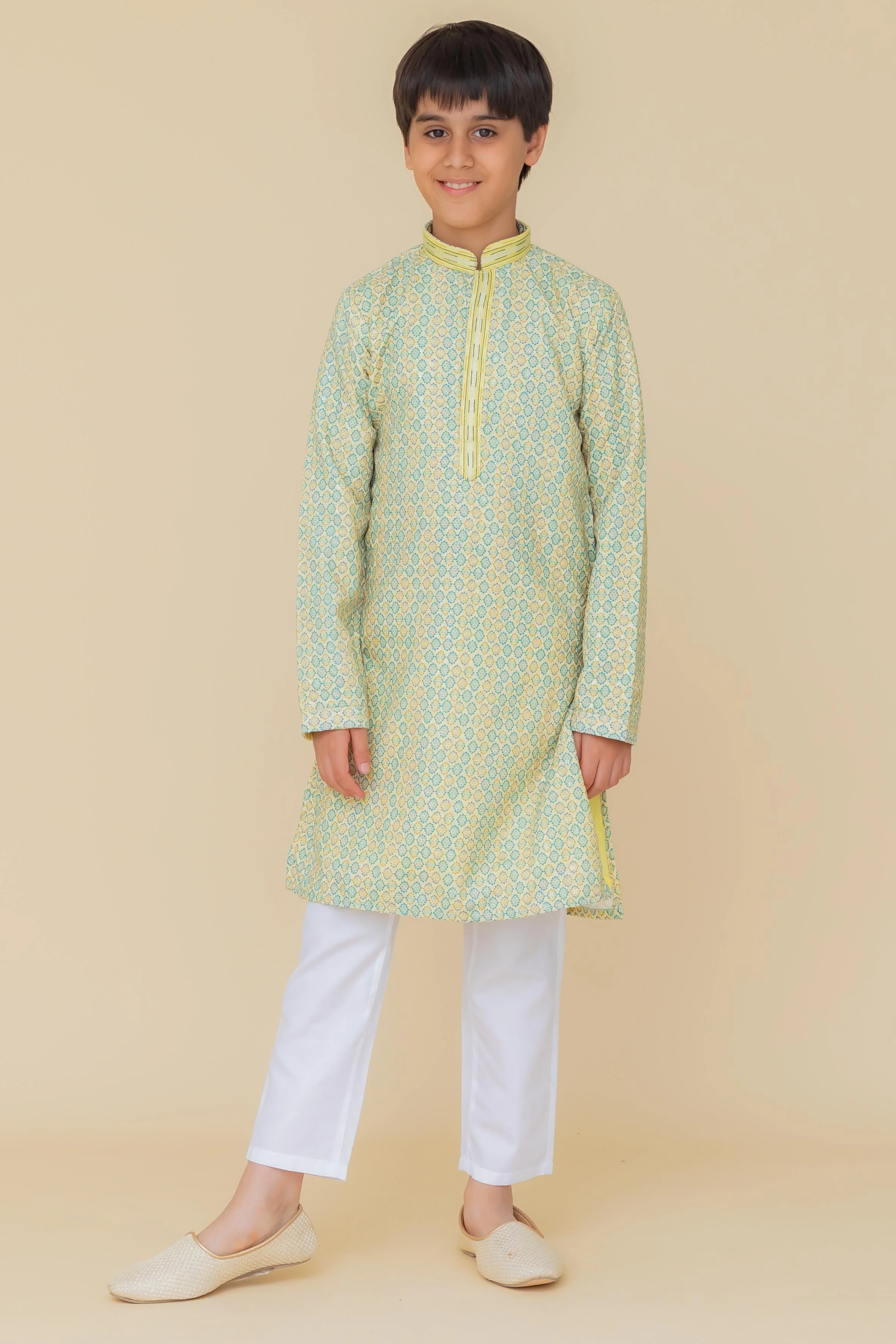 MLS PRINTED KIDS KURTA PAJAMA