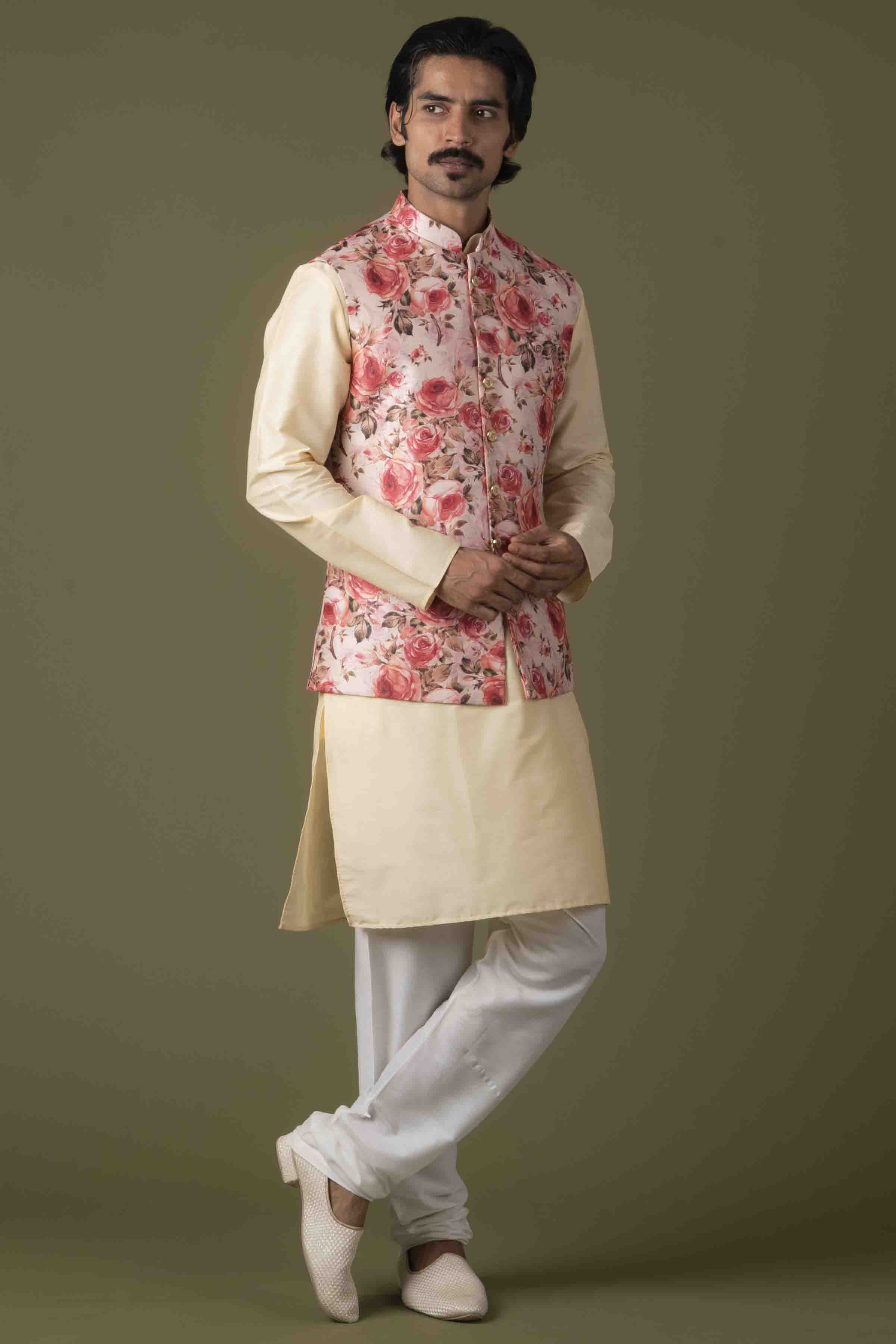 MLS Printed Nehru Jacket
