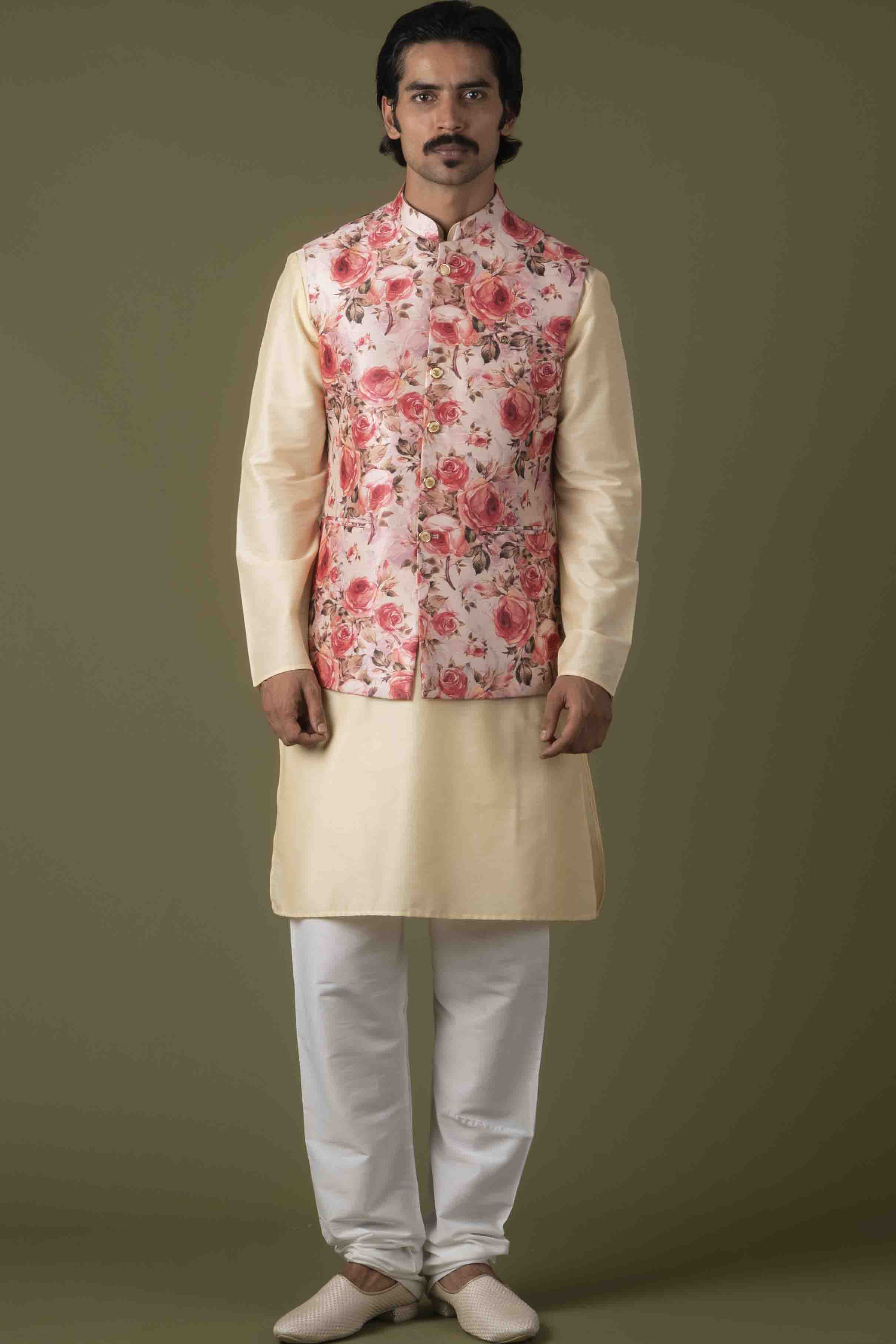 MLS Printed Nehru Jacket