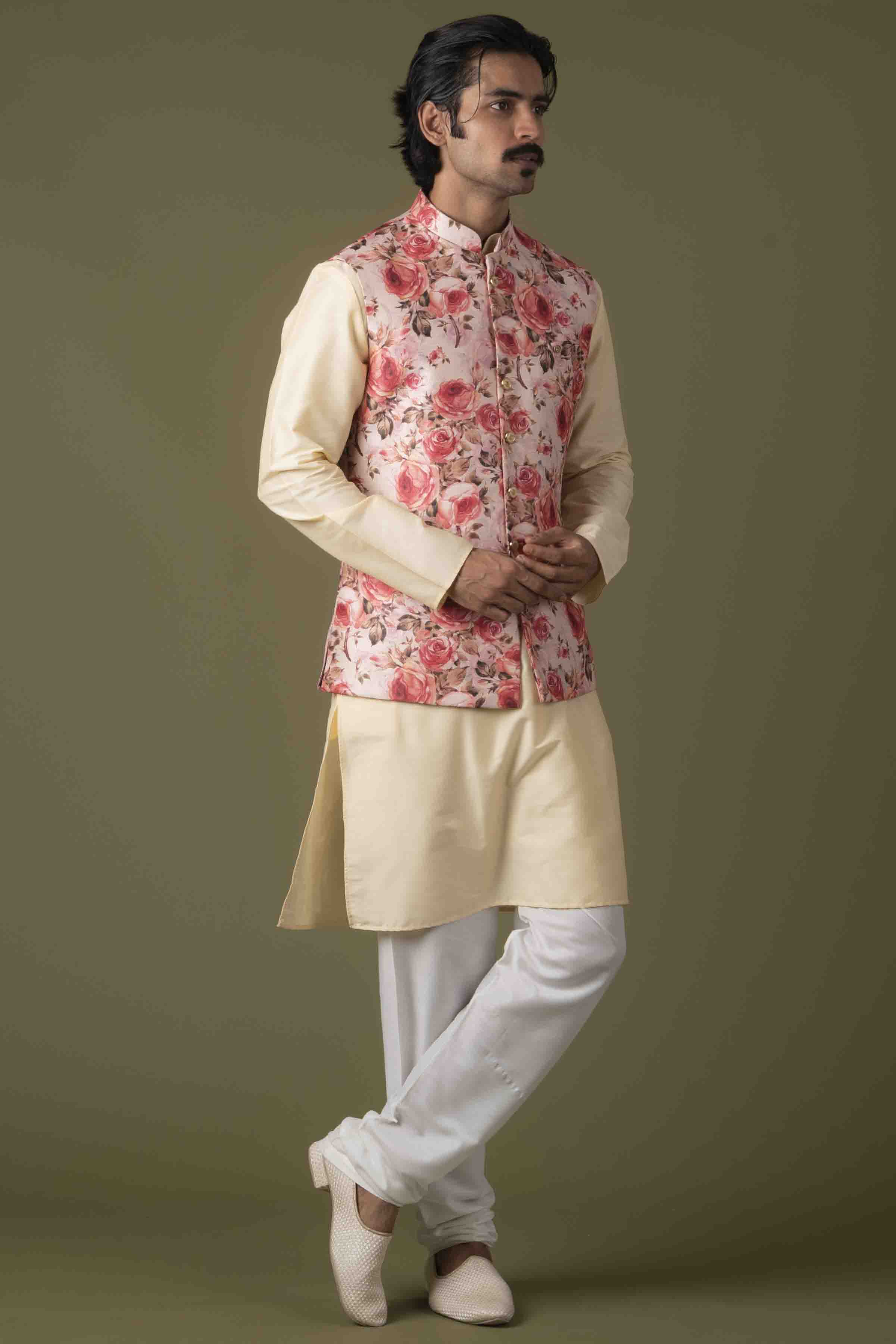 MLS Printed Nehru Jacket