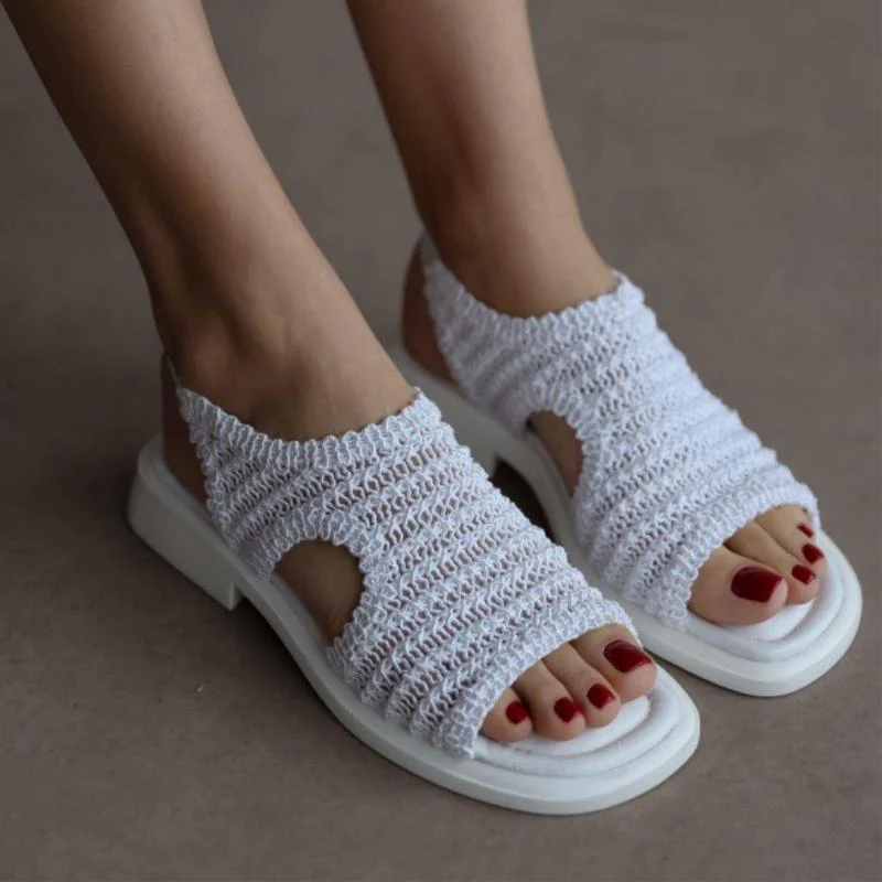 🔥Limited Time Offer 49% OFF🔥Genuine Leather Wicker Detailed Sandals