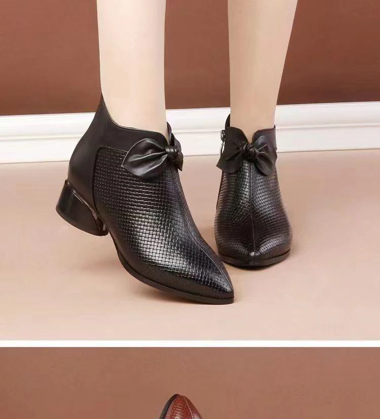 🔥Limited Time Offer 49% OFF🔥Women's Fashion Genuine Leather High Heel Shoes