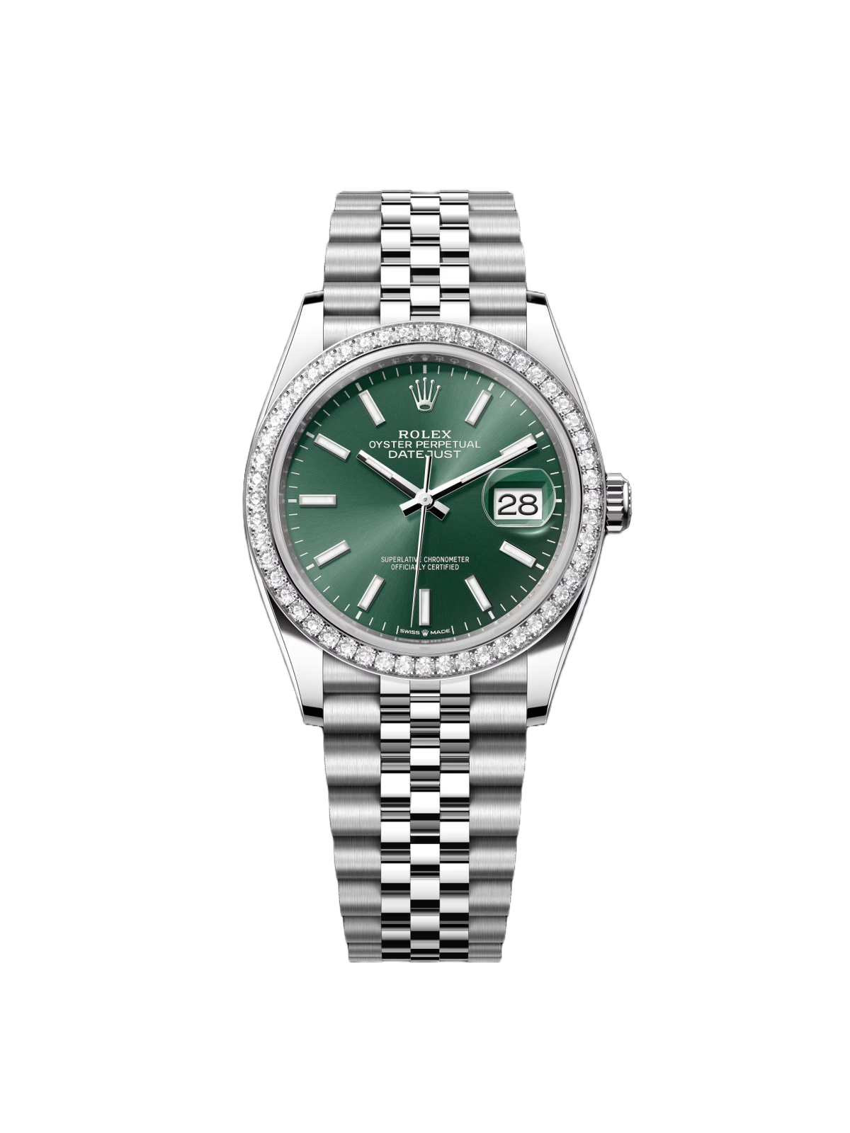 【Super Clone】ROLEX  Datejust 36mm 126284 Green Dial Jubilee Bracelet