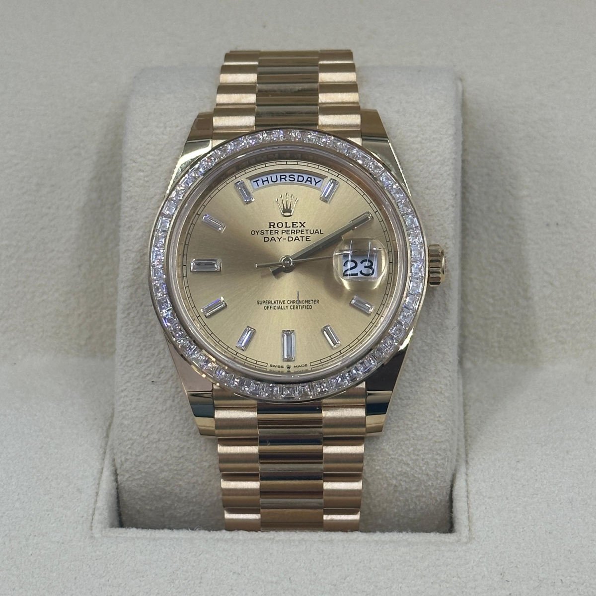 【Super Clone】ROLEX Day-Date 40mm 228398TBR-0002 Champagne Dial President Watch