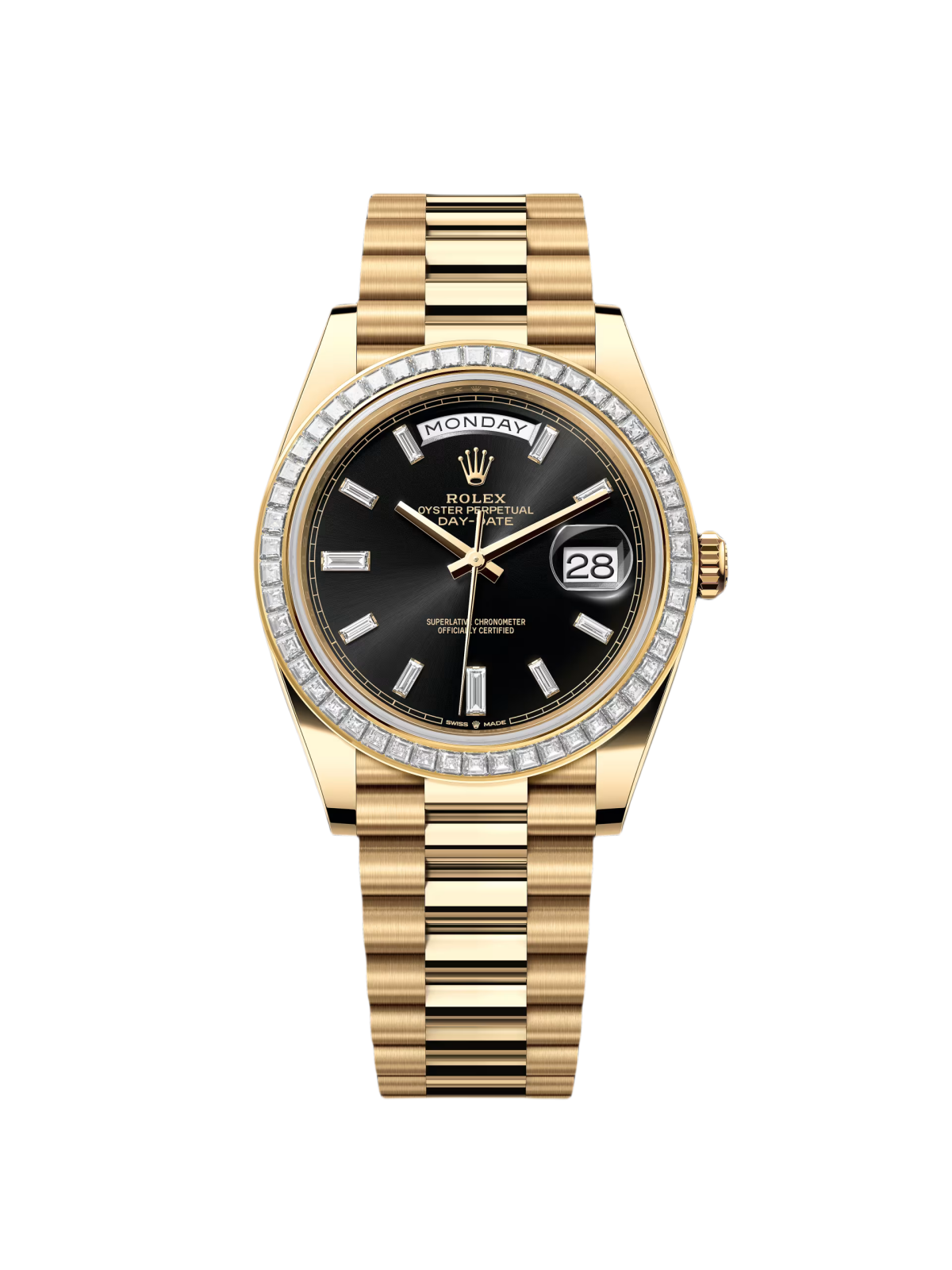 【Super Clone】ROLEX Day-Date 40mm 228398TBR-0001 Bright Black Dial President Watch