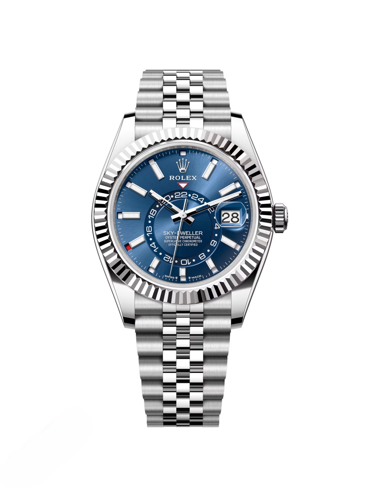 【Super Clone】ROLEX  Sky-Dweller 42mm 336934-0005/0006 Stainless Steel Blue Dial Jubilee