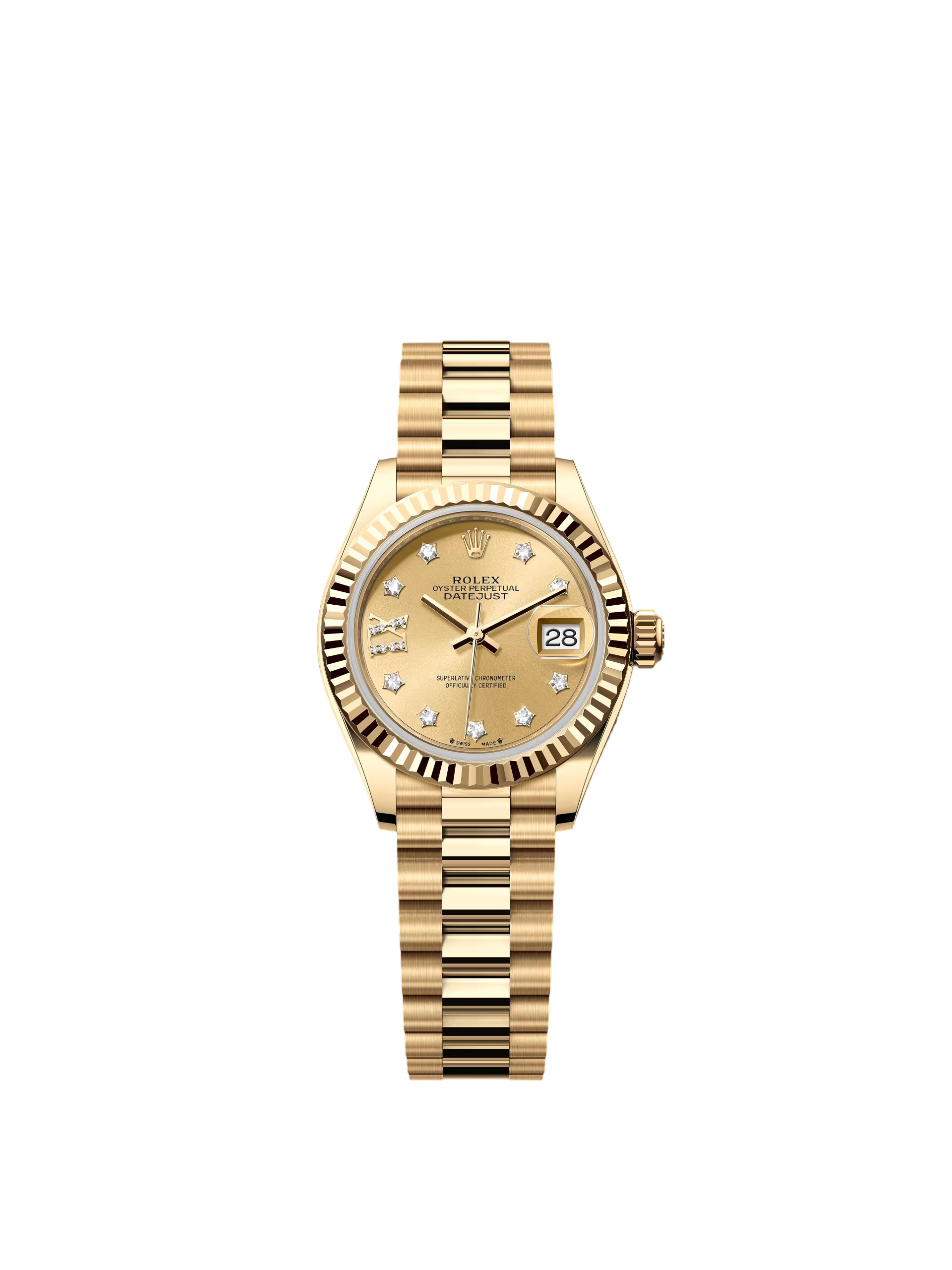 【Super Clone】ROLEX Lady-Datejust 28mm 279178  Champagne Diamond Dial