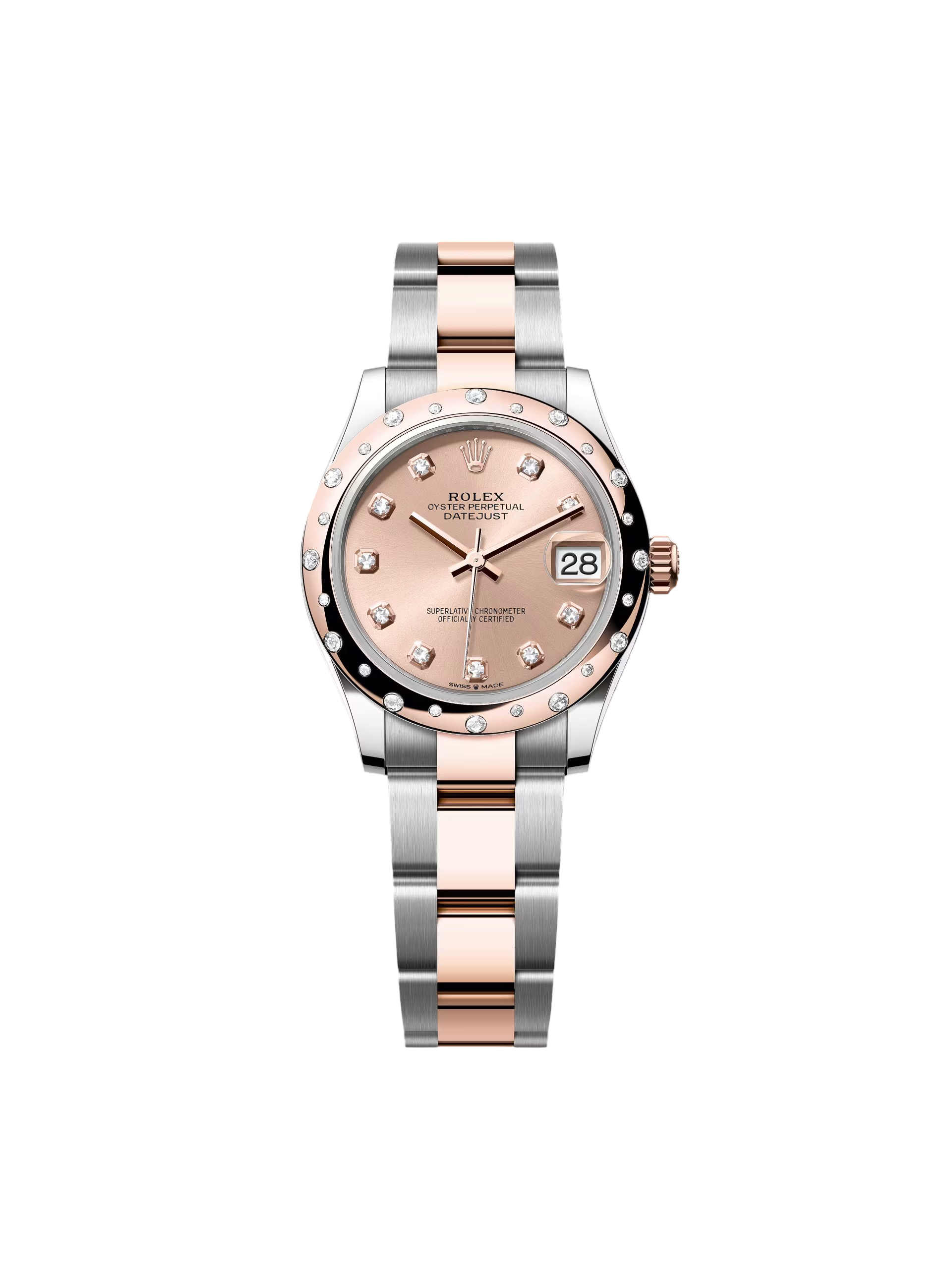 【Super Clone】RLX Datejust m278341-0023/0024 Rosé Dial 31mm Oyster Bracelet