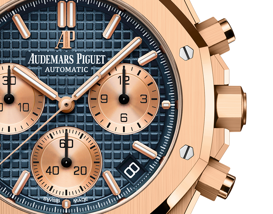 ROYAL OAK Pink Gold Blue Dial CHRONOGRAPH 41mm