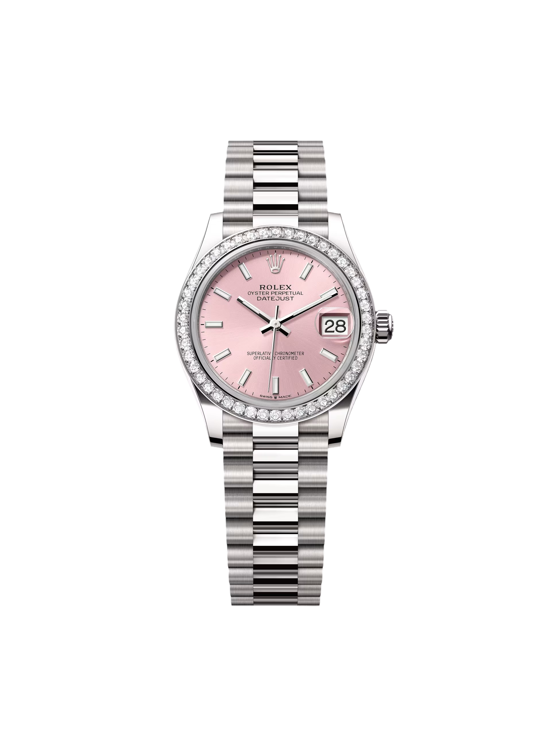 【Super Clone】RLX Datejust m278289RBR-0013 Pink Dial White Gold President Watch