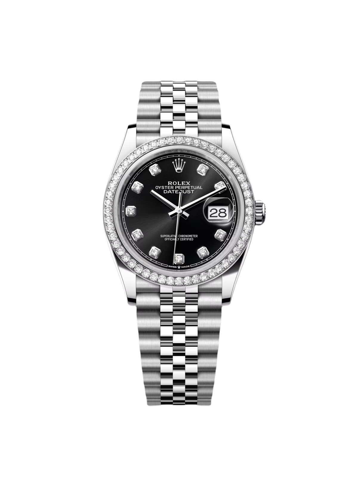 【Super Clone】ROLEX  Datejust 36mm 126284 Black Dial Jubilee bracelet