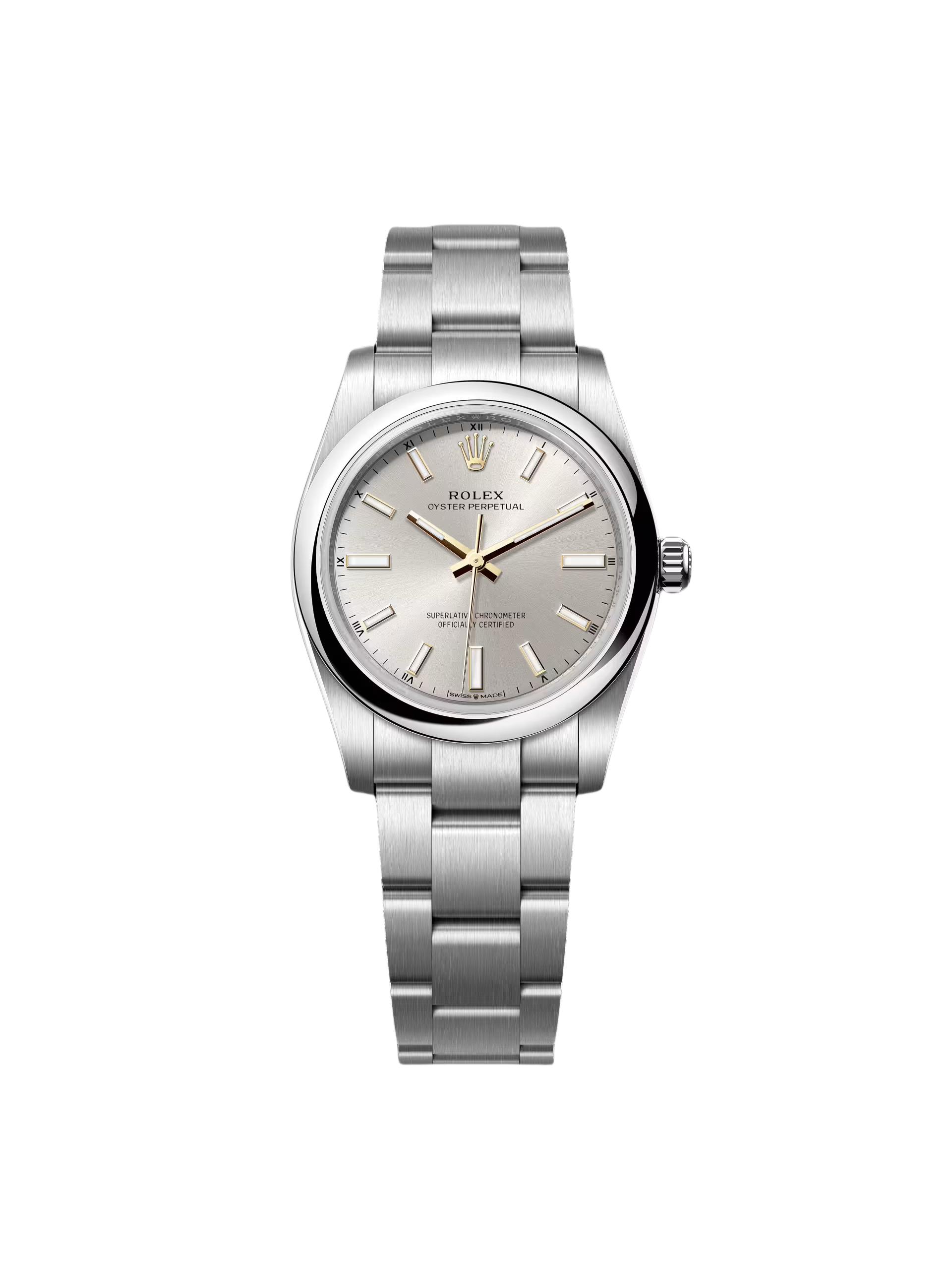 【Super Clone】ROLEX Oyster Perpetual 34mm 124200-0001 Silver Dial Oyster Stainless Steel Bracelet