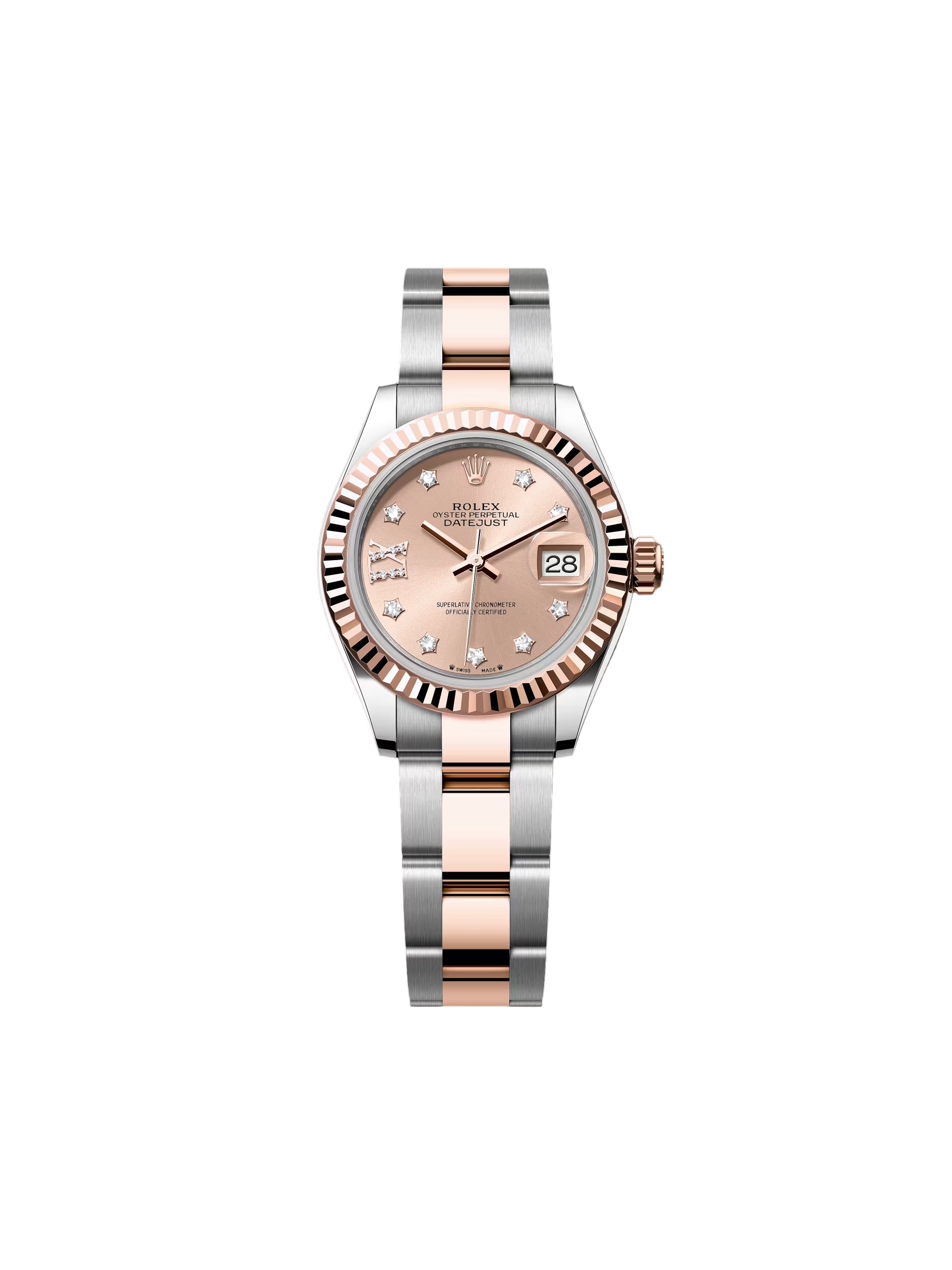 【Super Clone】ROLEX Lady-Datejust 28mm 279171 Rose-colour Diamond Set Oyster Stainless Steel and Rose Gold
