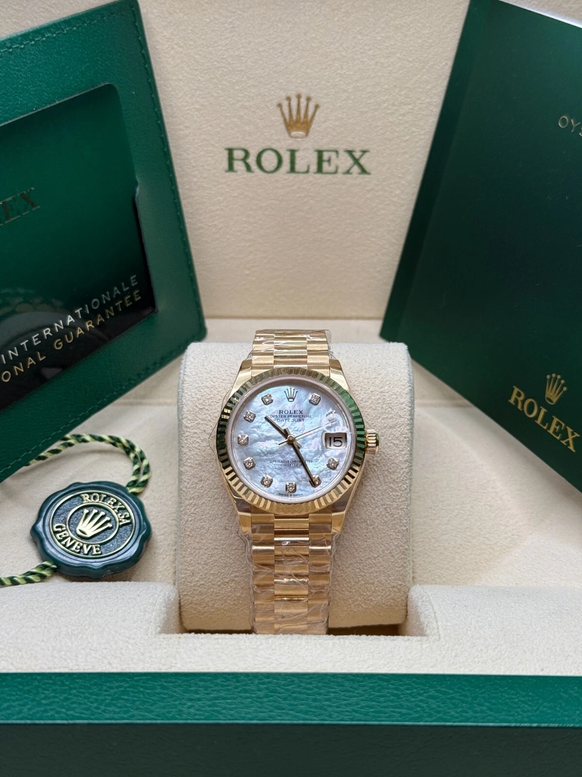 【Super Clone】ROLEX Datejust m278278-0020 White 31mm Dial President Bracelet Watch
