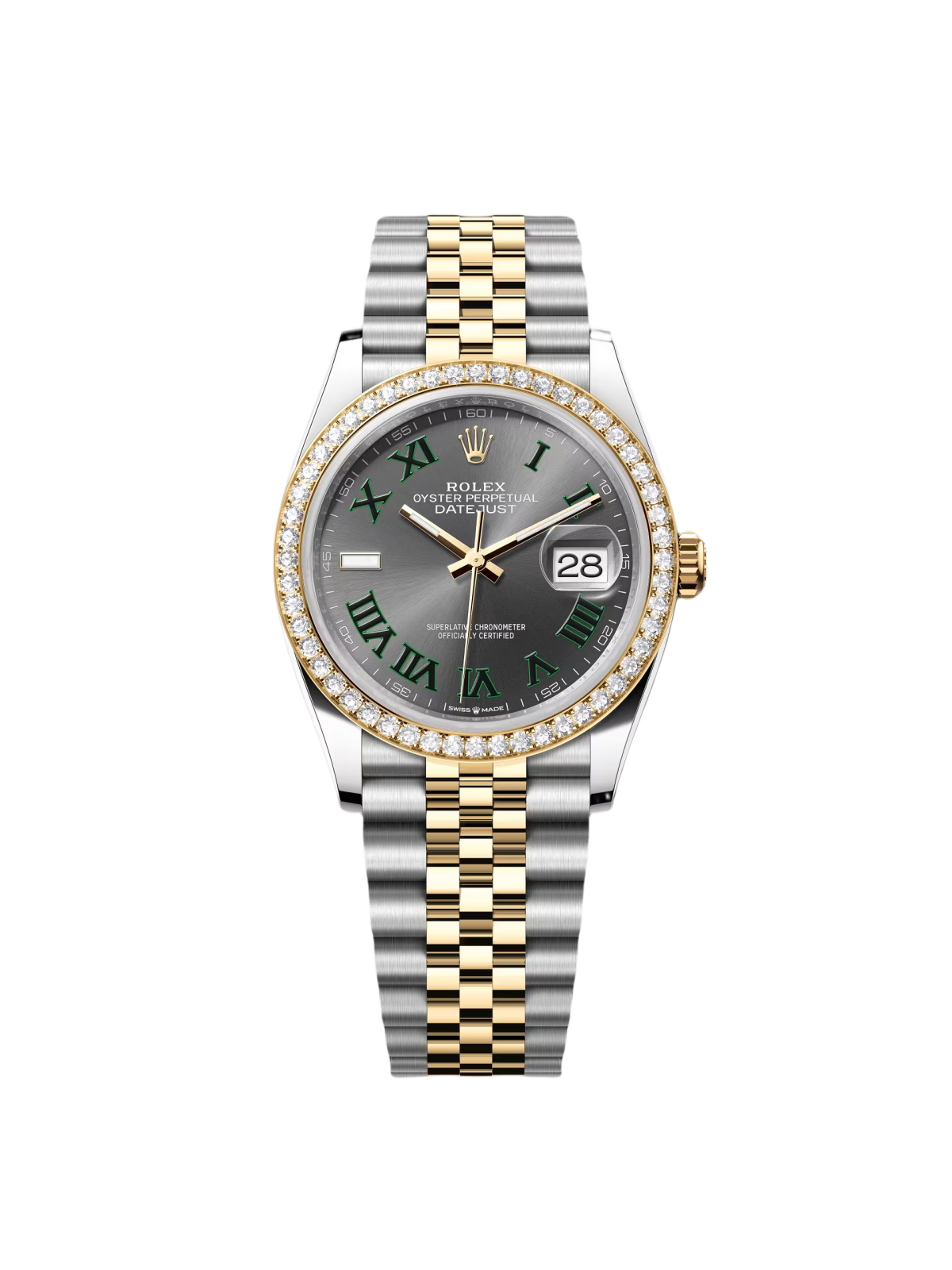【Super Clone】ROLEX  Datejust 36mm 126283 Wimbledon Slate Dial Jubilee Bracelet Watch