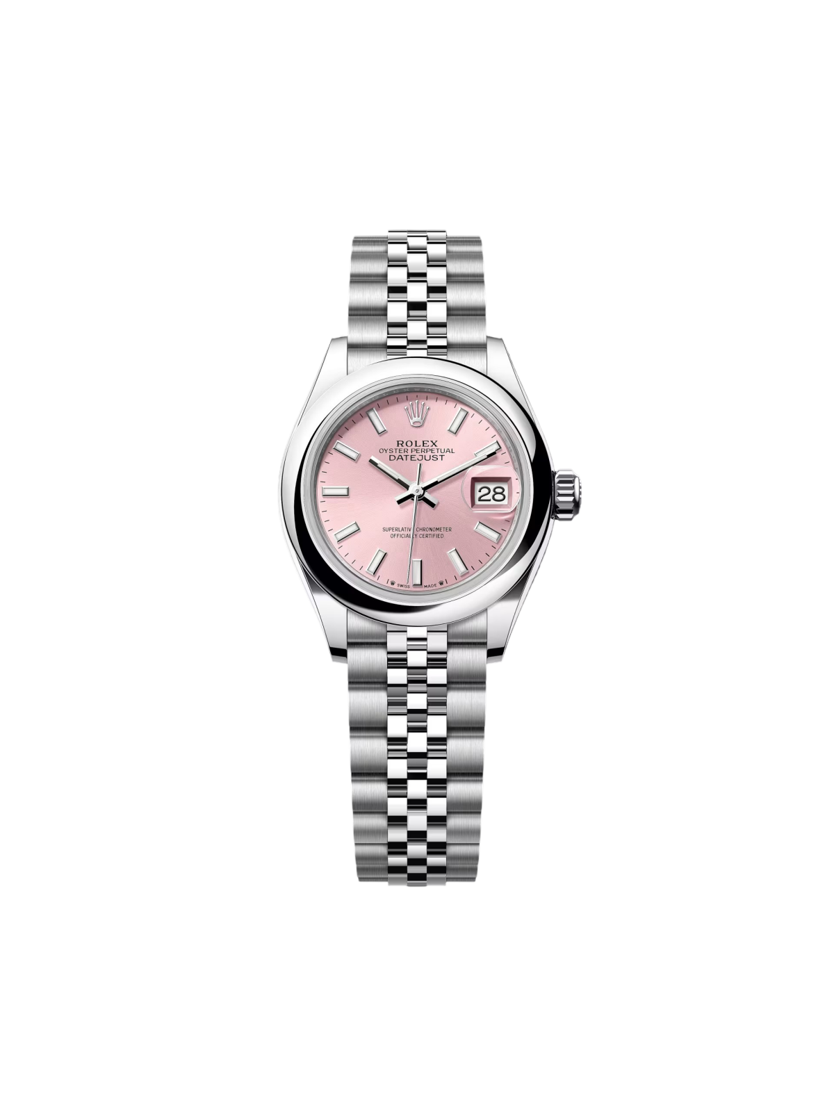 【Super Clone】ROLEX Lady-Datejust 28mm  279160 Oyster Perpetual Pink Dial Oyster Bracelet