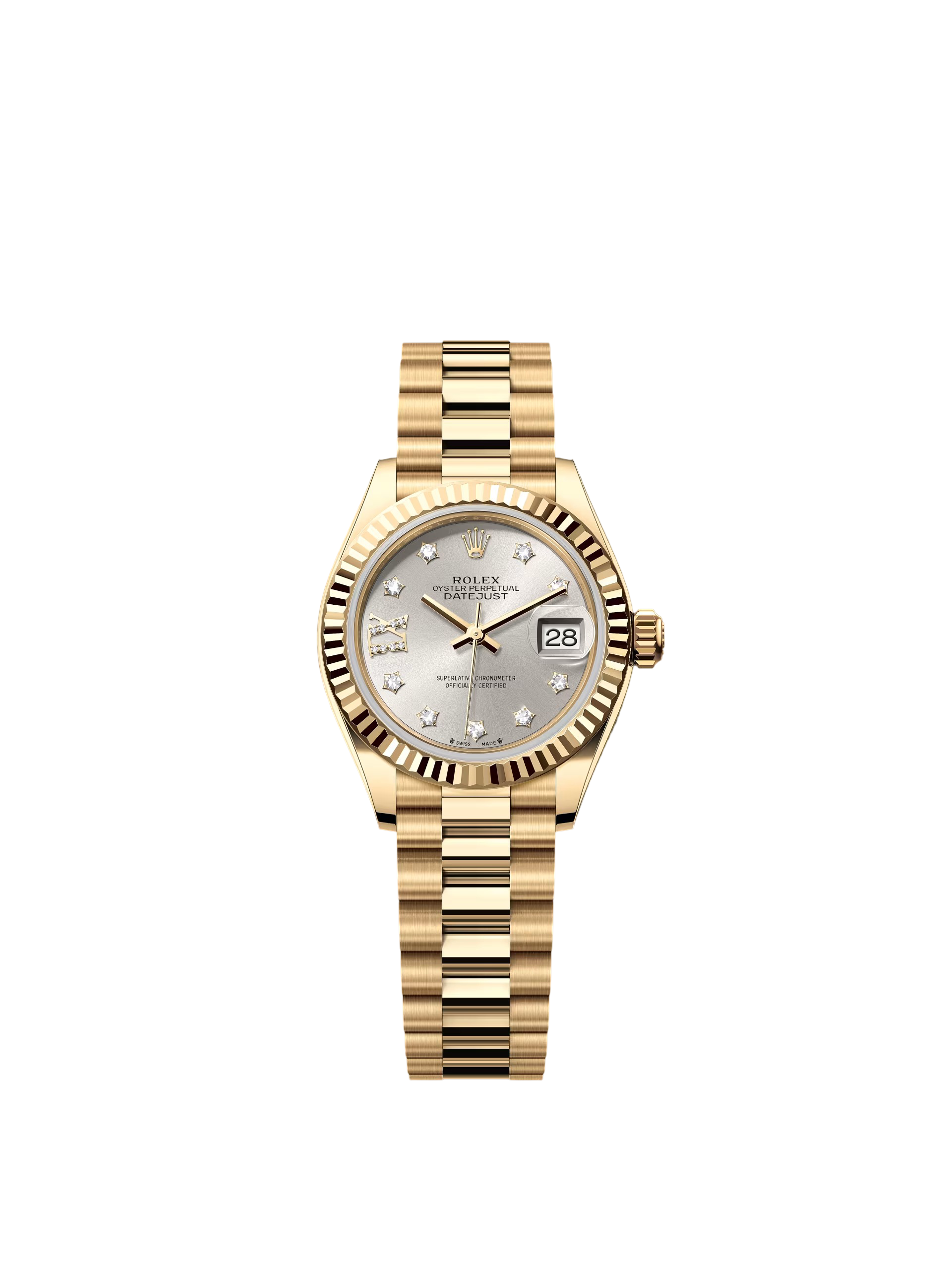 【Super Clone】ROLEX Lady-Datejust 28mm 279178 Silver Diamond Dial