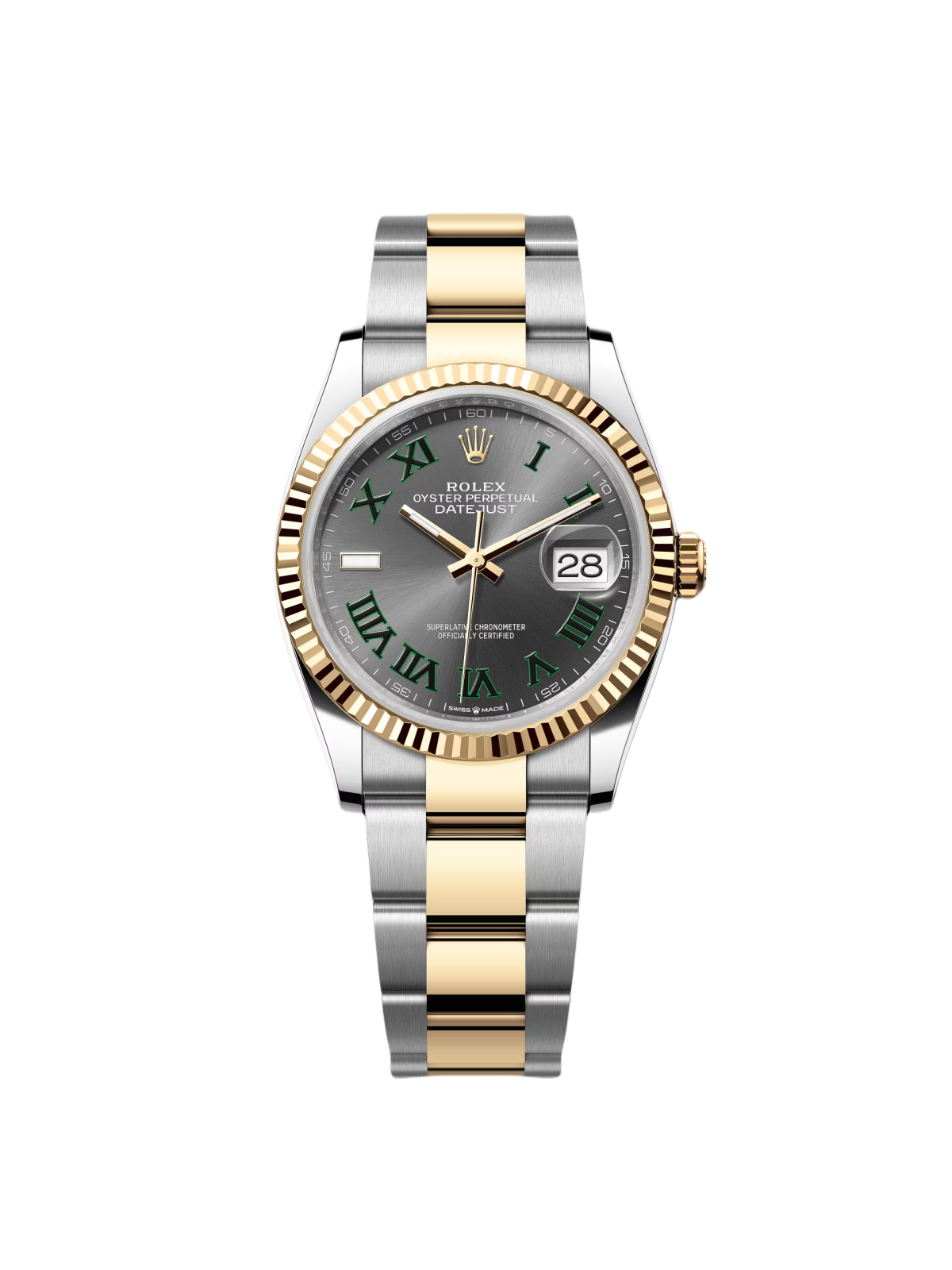【Super Clone】ROLEX  Datejust 36mm 126233 Wimbledon Slate Dial Oyster Bracelet Watch