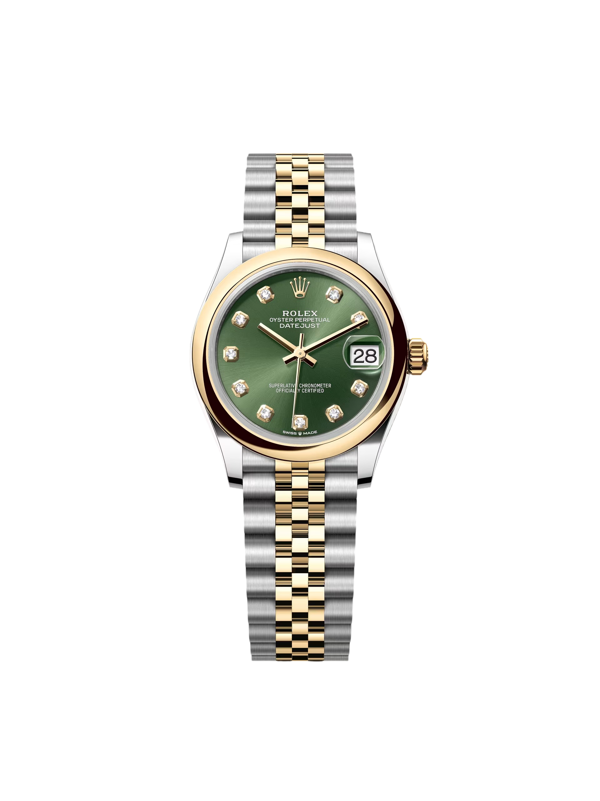 【Super Clone】ROLEX Datejust m278243-0029/0030 31mm Olive Green Dial Yellow Rolesor Oyster Watch