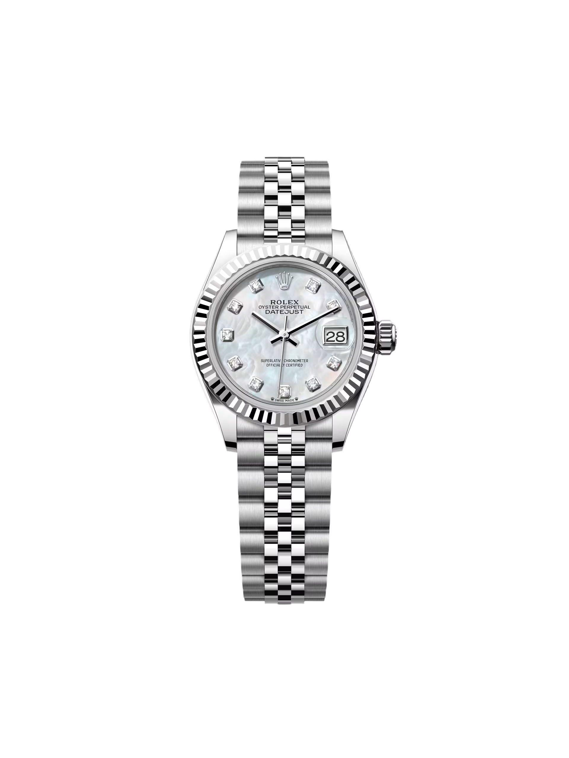 【Super Clone】ROLEX  Lady-Datejust 28mm 279174 Mother Of Pearl Diamond Dial Oyster Bracelet
