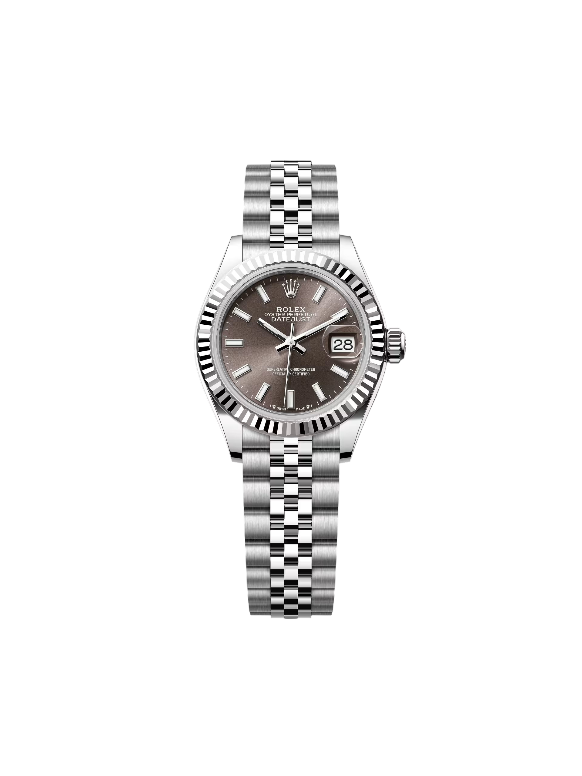 【Super Clone】RLX Lady-Datejust 28mm 279174 Dark Grey Dial Oyster Bracelet
