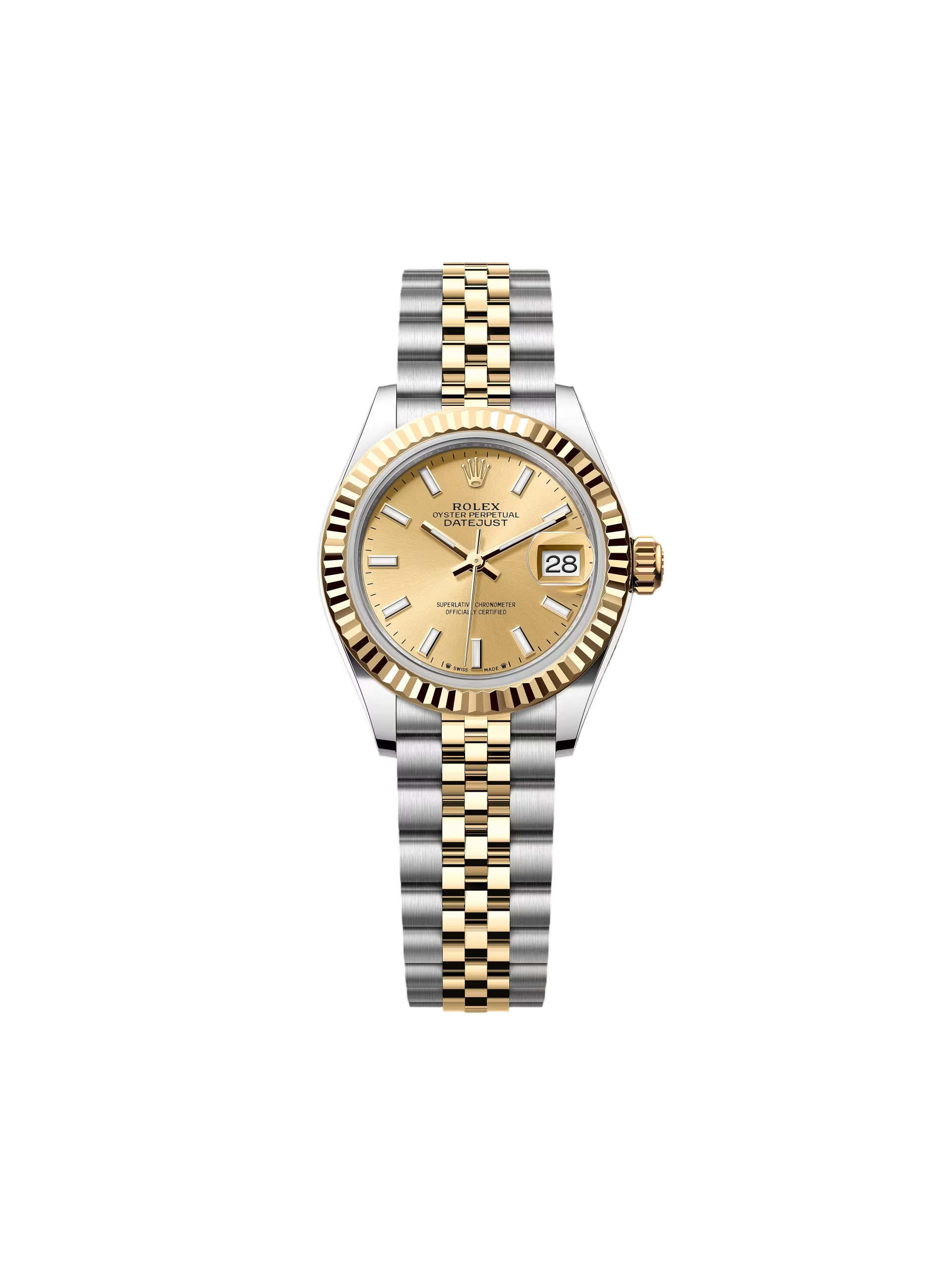 【Super Clone】ROLEX Lady-Datejust 28mm 279173 Champagne Index Dial Oyster Bracelet