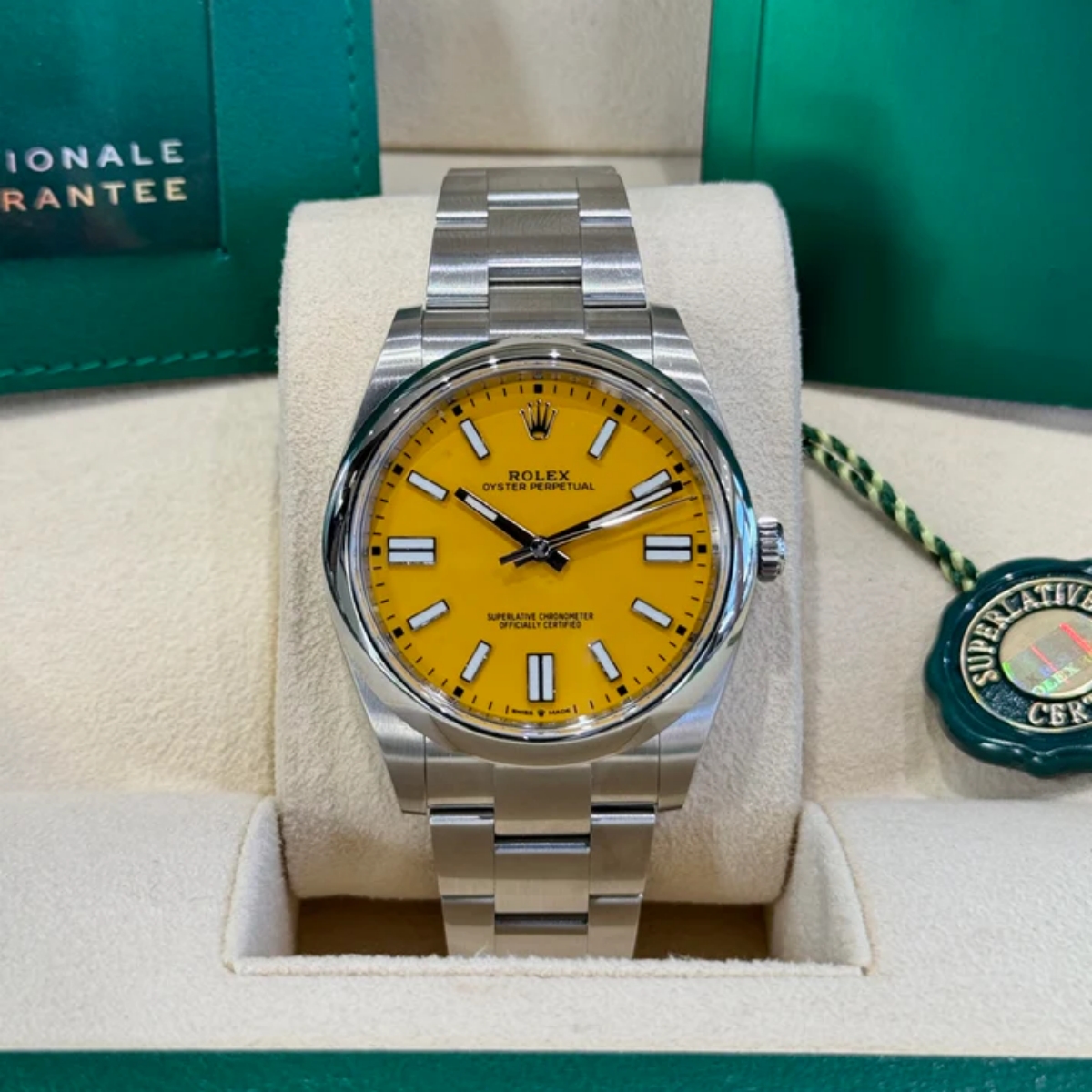 【Super Clone】ROLEX  Oyster Perpetual 41mm 124300-0004 Yellow Dial