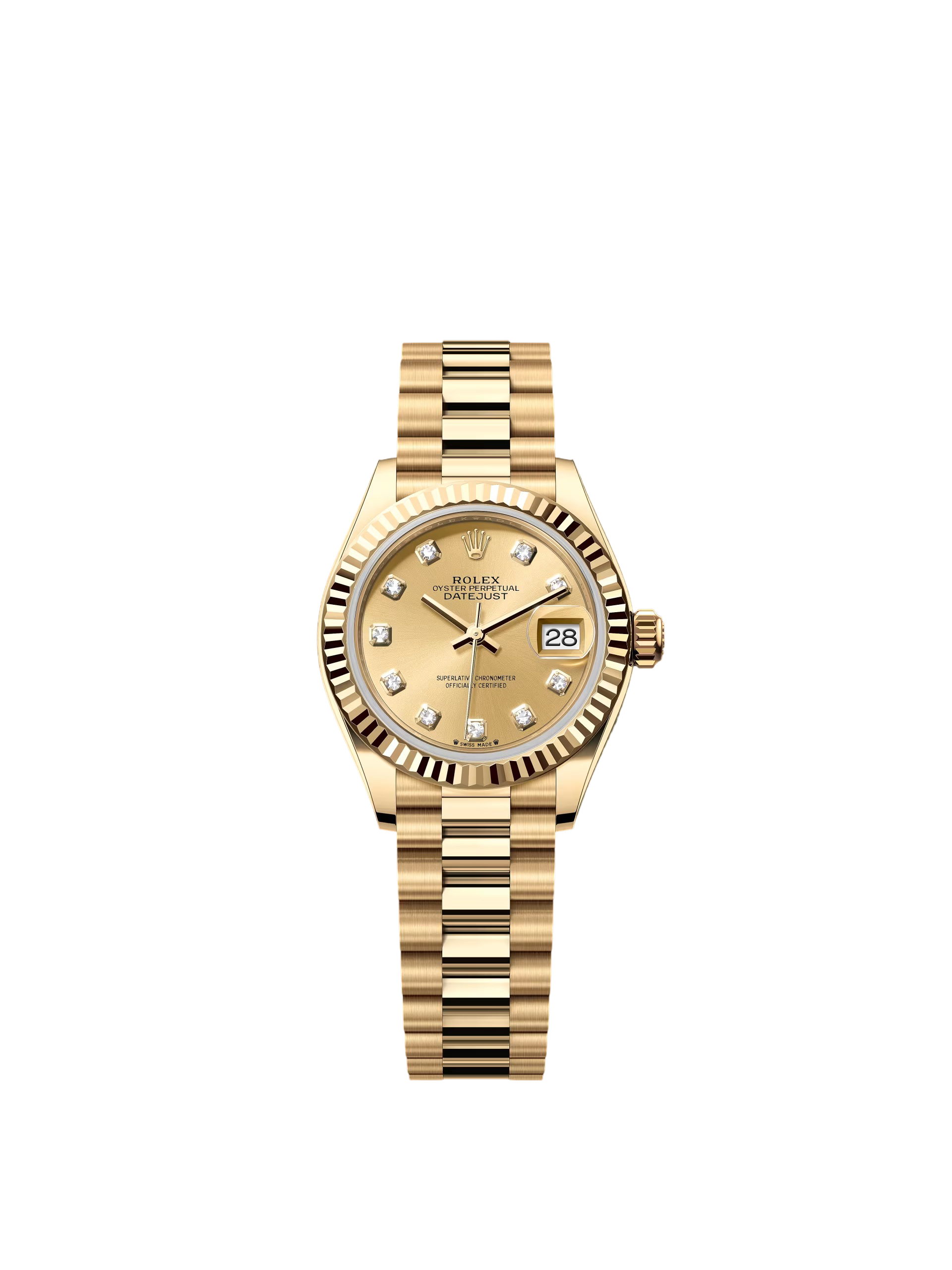 【Super Clone】ROLEX Lady-Datejust 28mm 279178 Champagne Diamonds Dial