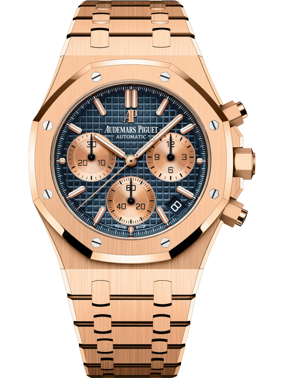 ROYAL OAK Pink Gold Blue Dial CHRONOGRAPH 41mm