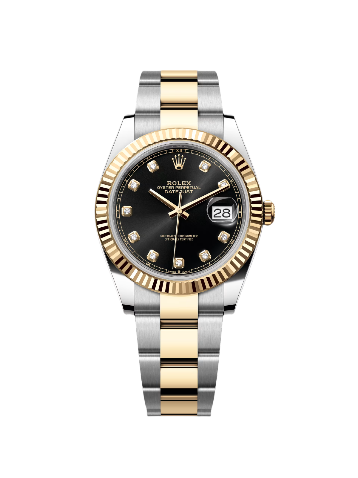 【Super Clone】ROLEX  Datejust 41mm 126333 Black Diamond Jubilee Steel and Yellow Gold Men’s Watch
