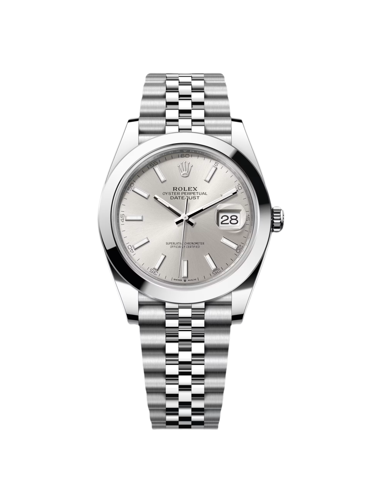 【Super Clone】ROLEX Datejust 41mm 126300 Silver Index Jubilee Stainless Steel Watch