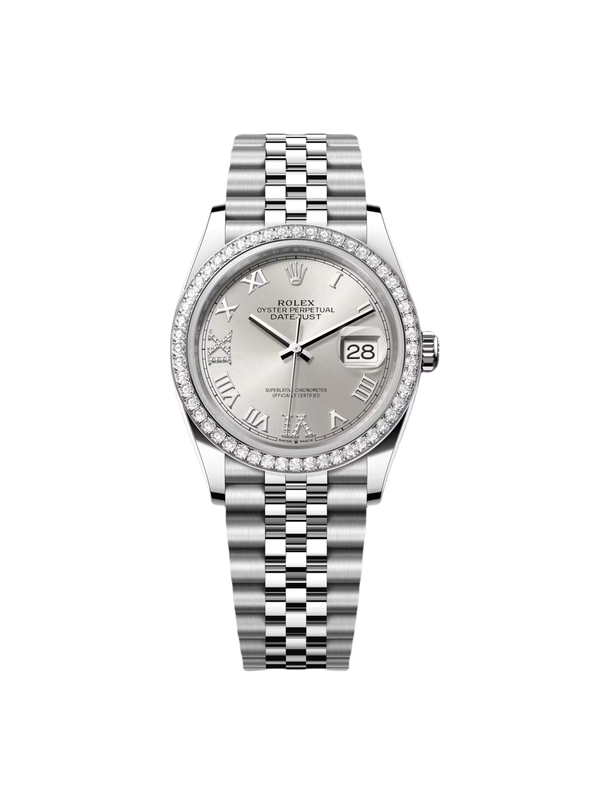 【Super Clone】ROLEX  Datejust 36mm 126284 Silver Dial Jubilee Bracelet