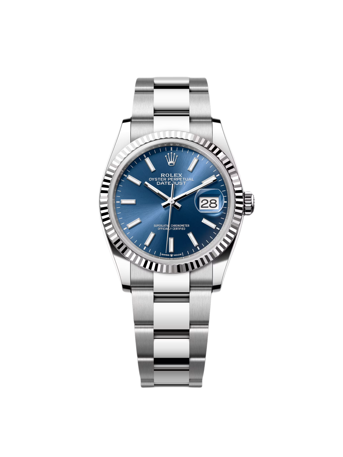【Super Clone】ROLEX  Datejust 36mm 126234 Blue Index Dial 36mm Oyster Stainless Steel