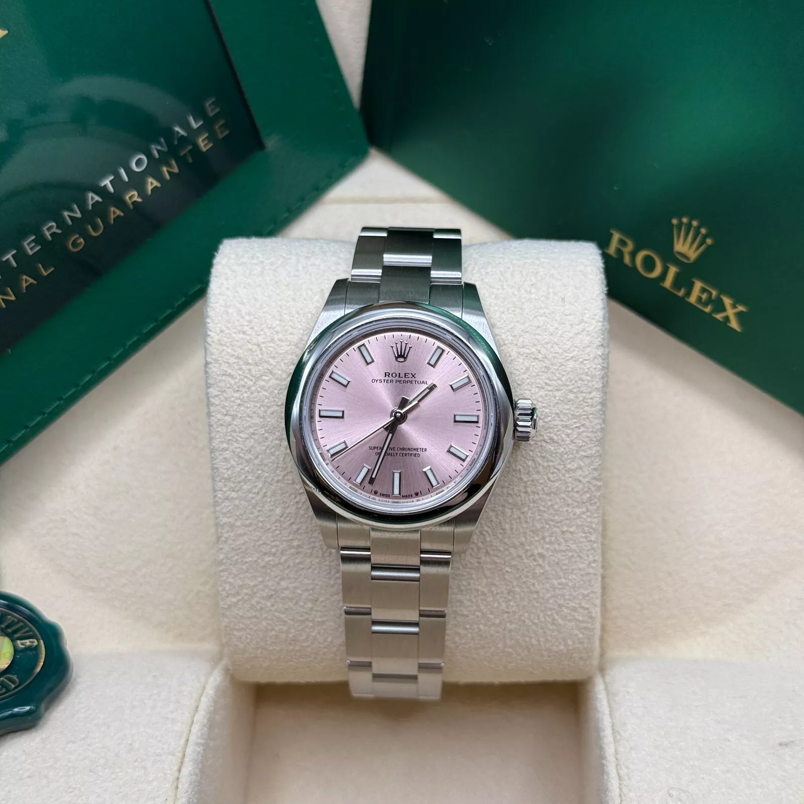 【Super Clone】ROLEX Oyster Perpetual 28mm 276200-0009 Pink Dial Oyster Stainless Steel Bracelet