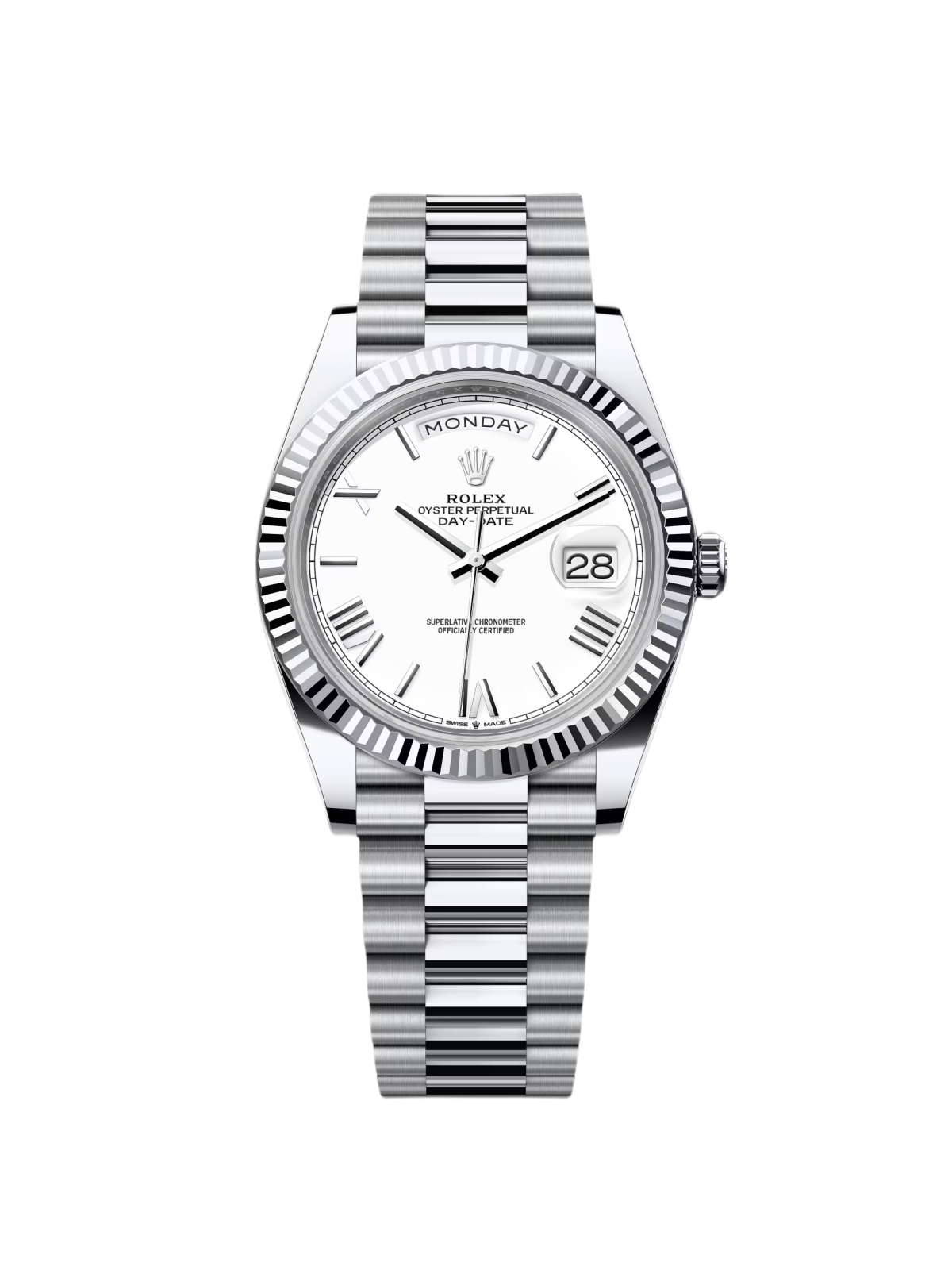 【Super Clone】ROLEX Day-Date 228236-0010 White Roman Dial