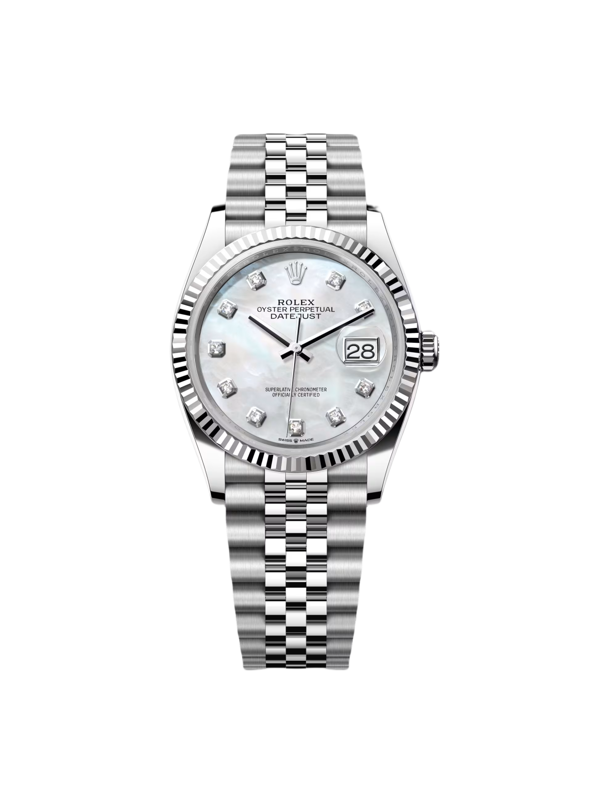 【Super Clone】ROLEX  Datejust 36mm 126234 Mother of Pearl Diamond Dial Oyster Stainless Steel
