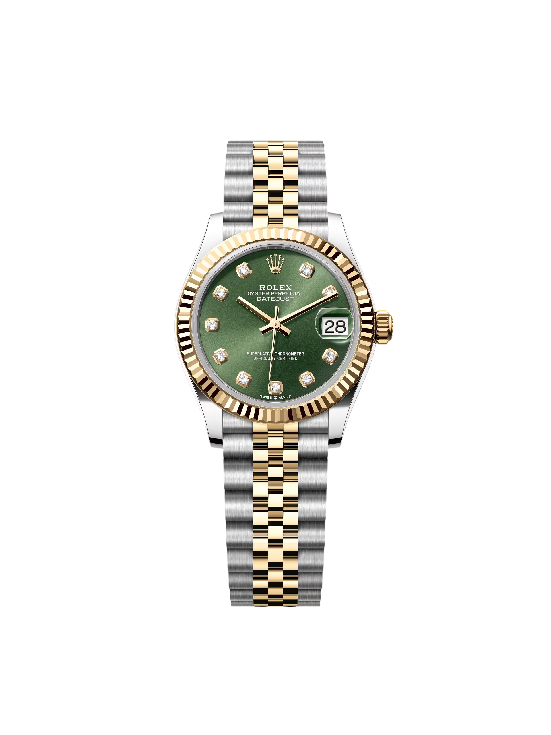 【Super Clone】ROLEX  Datejust m278273-0029/0030 31mm Olive Green Dial Stainless Steel and Yellow Gold Oyster Watch