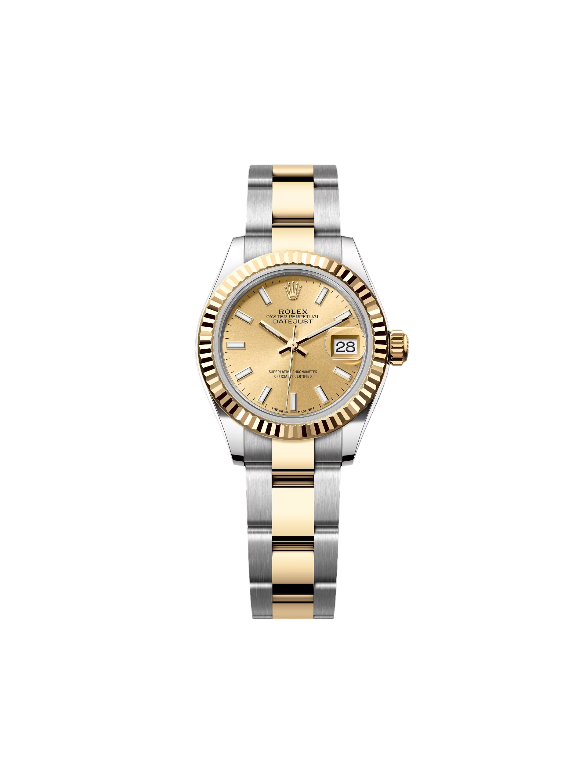 【Super Clone】ROLEX Lady-Datejust 28mm 279173 Champagne Index Dial Oyster Bracelet