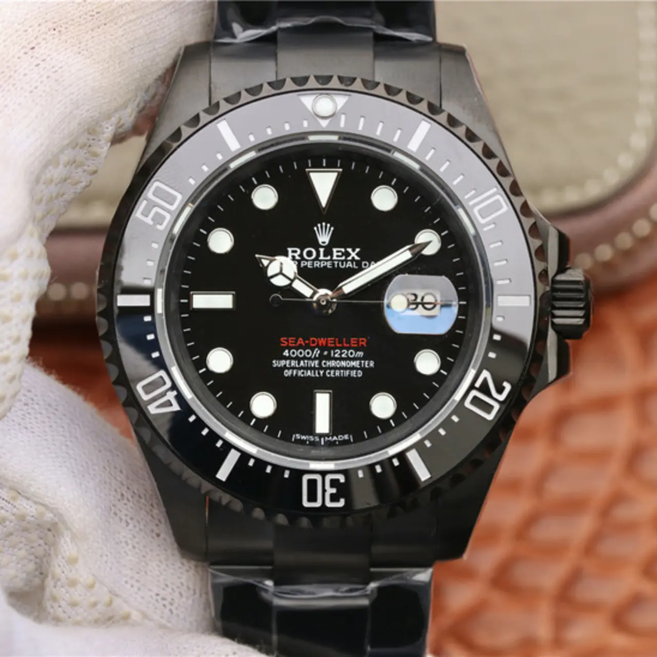 【Super Clone】ROLEX Sea-Dweller Full Black Multiple Dial Color Options 43mm