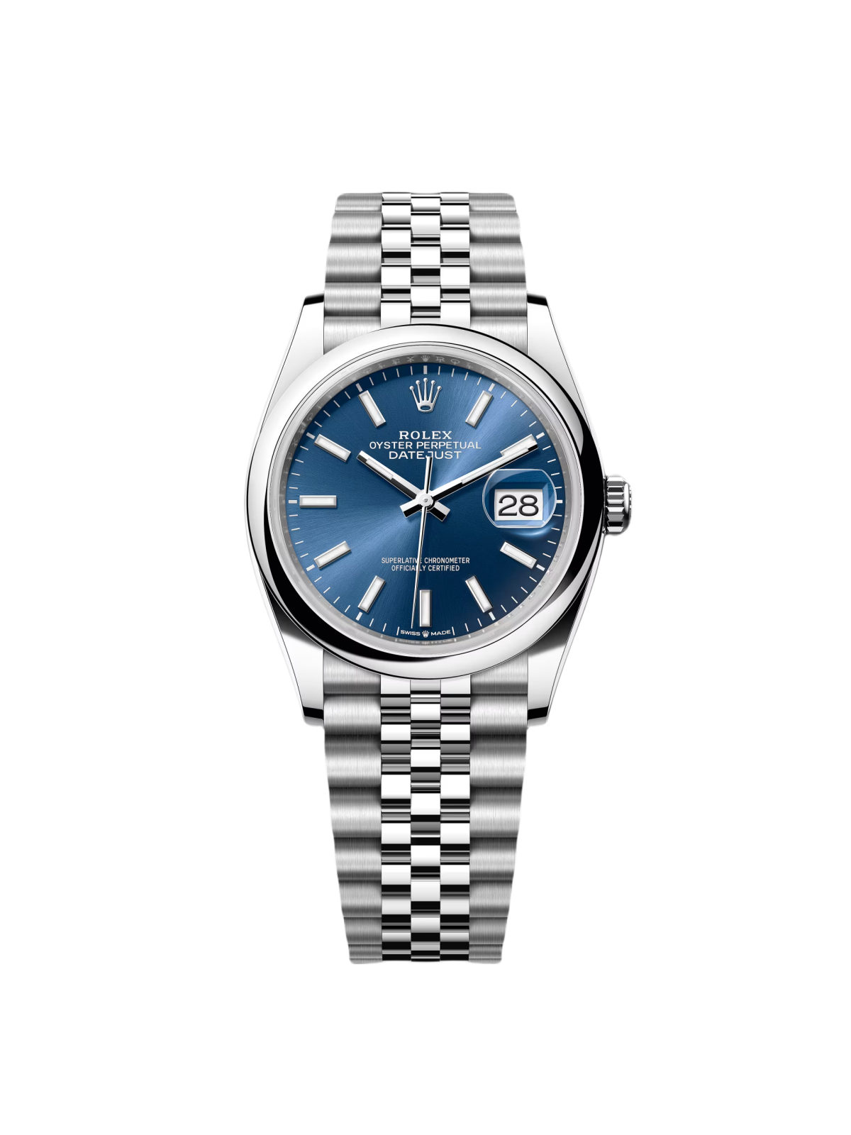 【Super Clone】ROLEX  Datejust 36mm 126200 Stainless Steel Blue Dial Oyster Watch