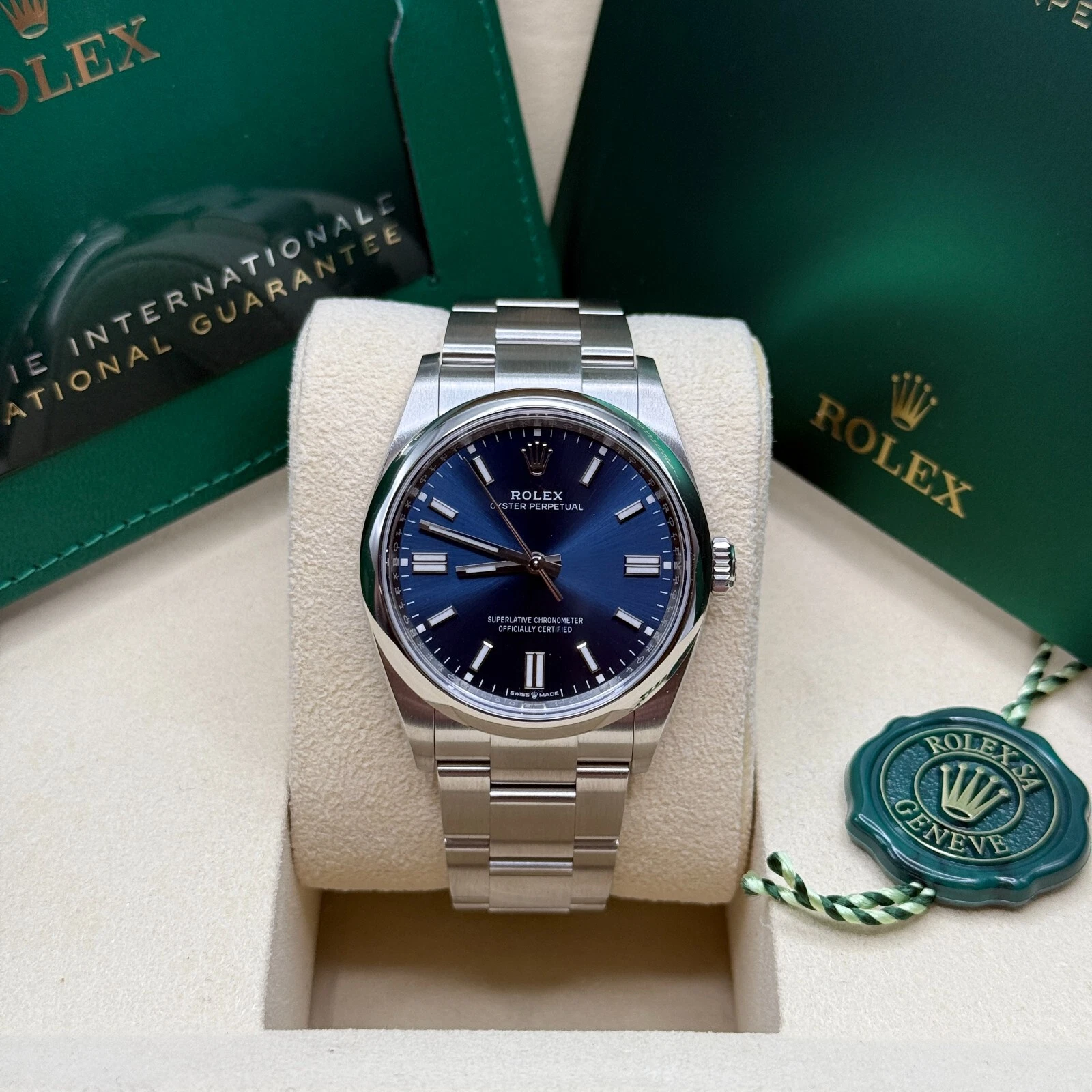 【Super Clone】ROLEX Oyster Perpetual 36mm 126000-0015 Blue Dial Stainless Steel Oyster Bracelet