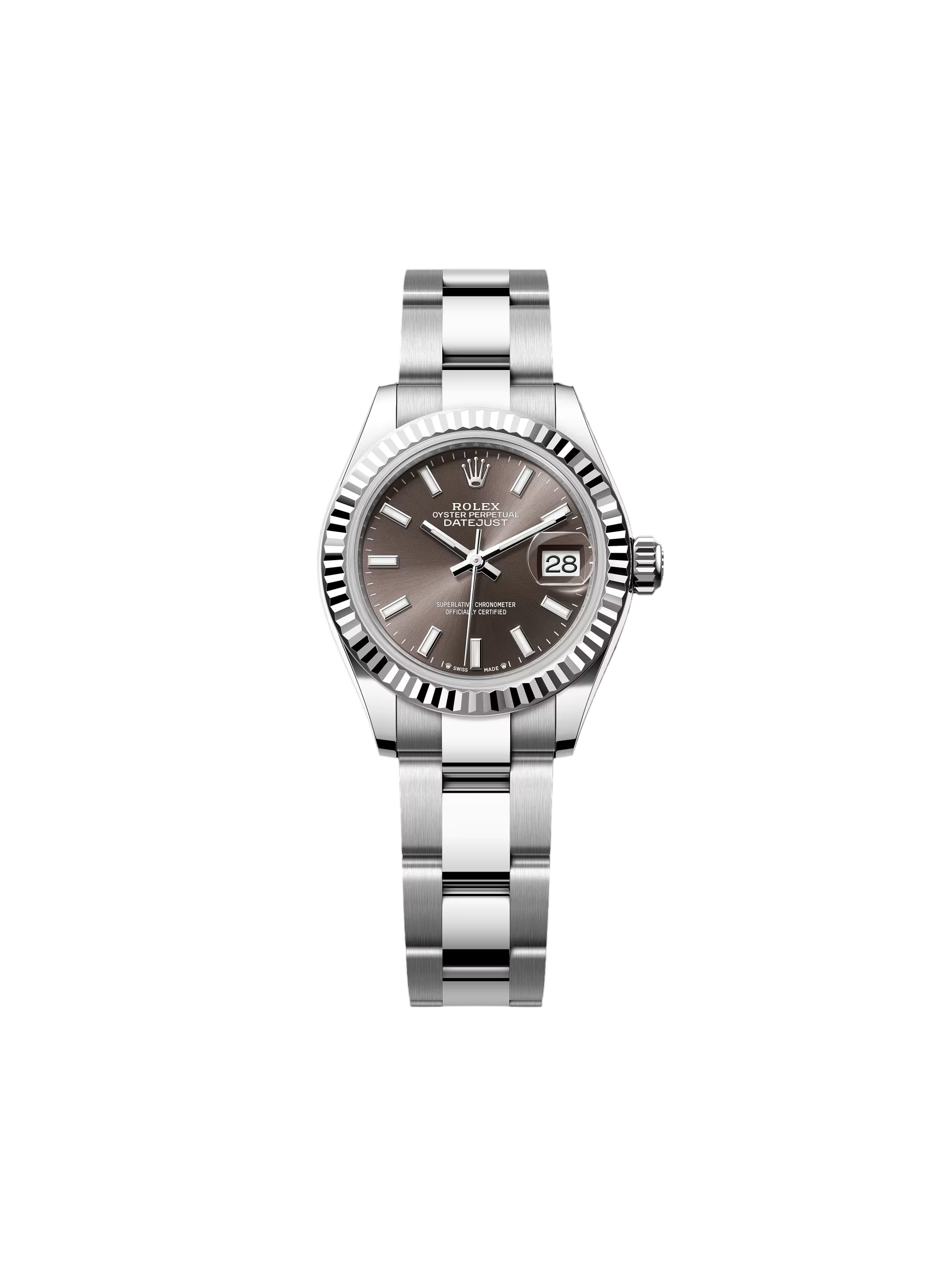 【Super Clone】RLX Lady-Datejust 28mm 279174 Dark Grey Dial Oyster Bracelet