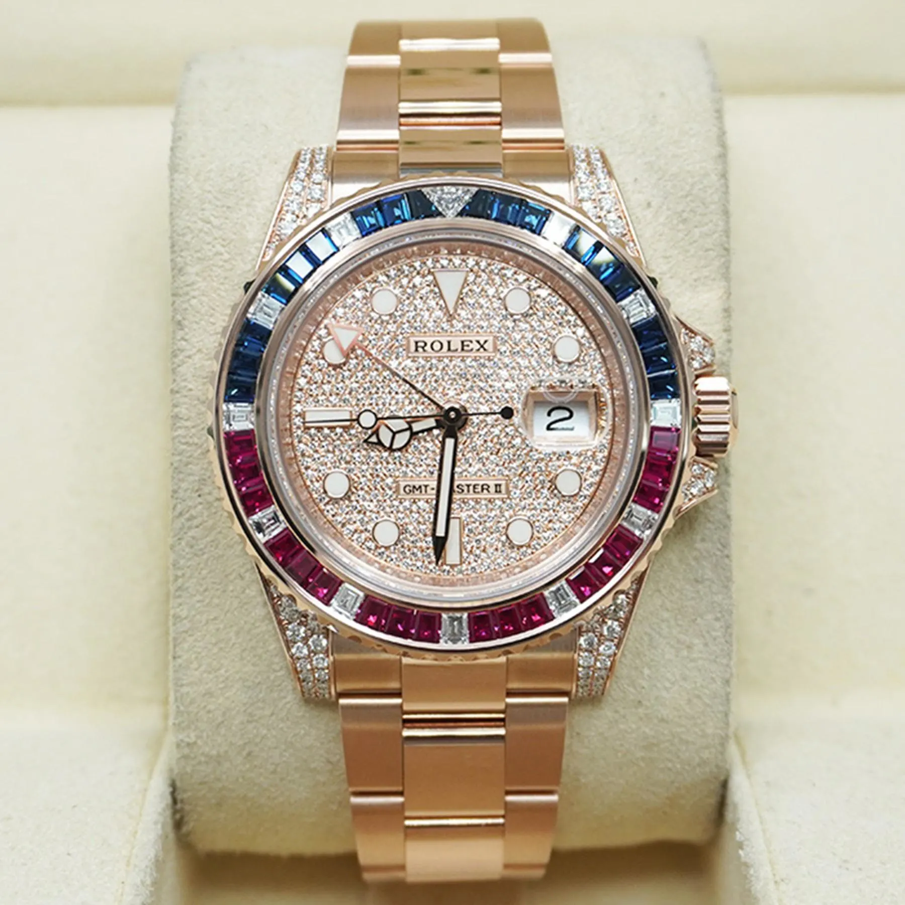 【Super Clone】ROLEX GMT-Master II 40mm 126755SARU-PAVE