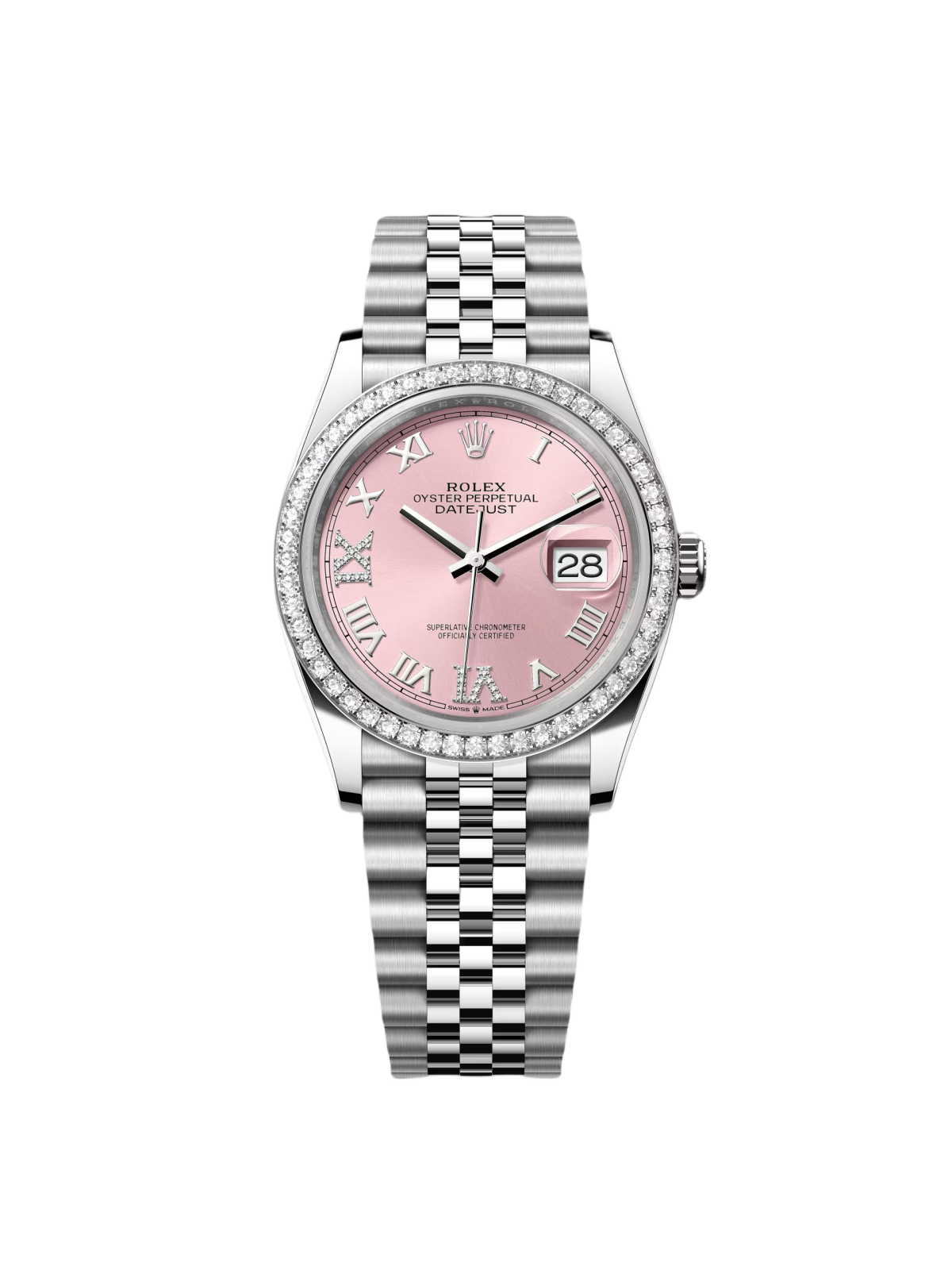 【Super Clone】ROLEX  Datejust 36mm 126284 Pink Dial Jubilee Bracelet