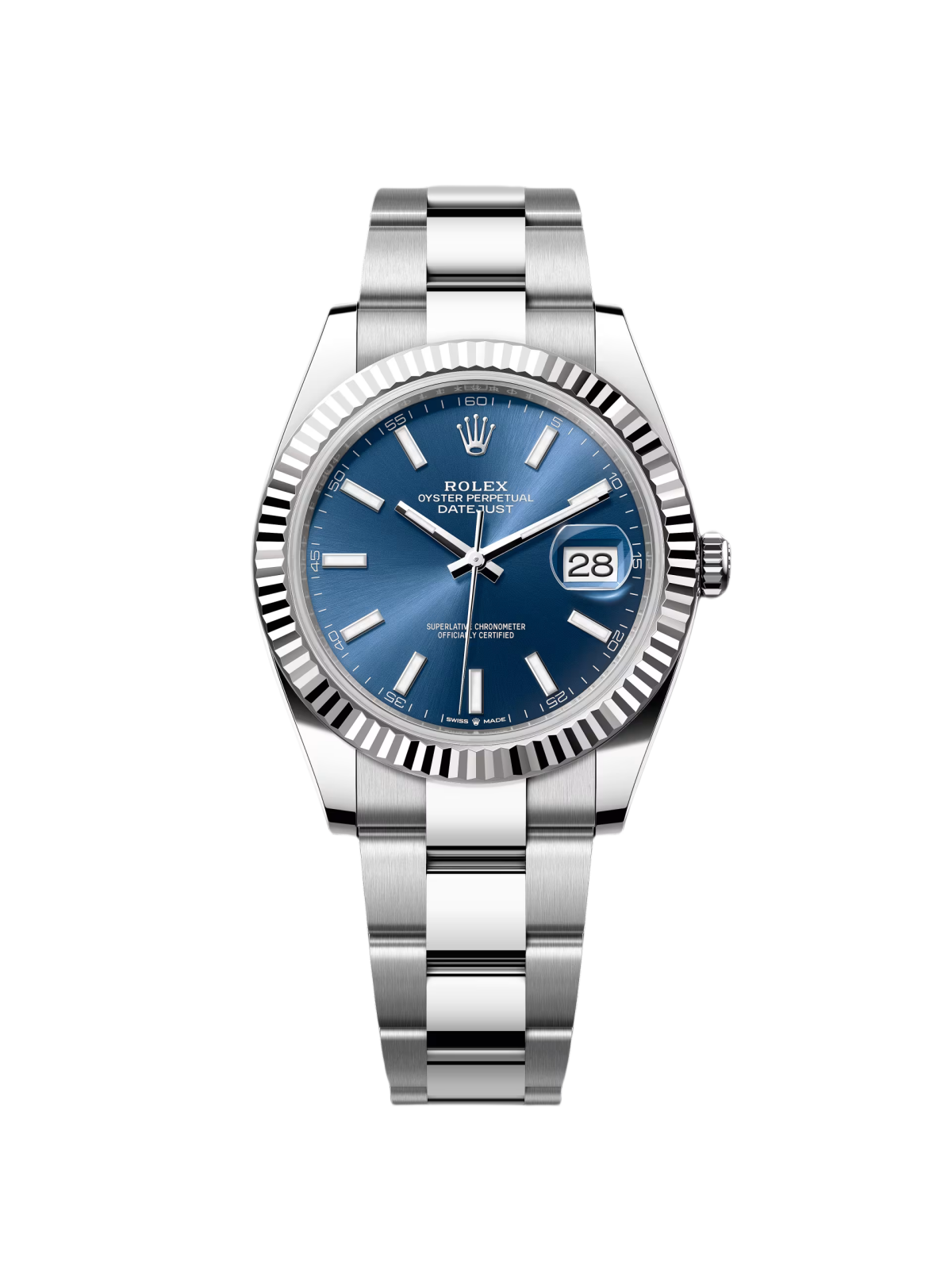 【Super Clone】ROLEX  Datejust 41mm 126334 Blue Index Oyster Stainless Steel Men’s Watch